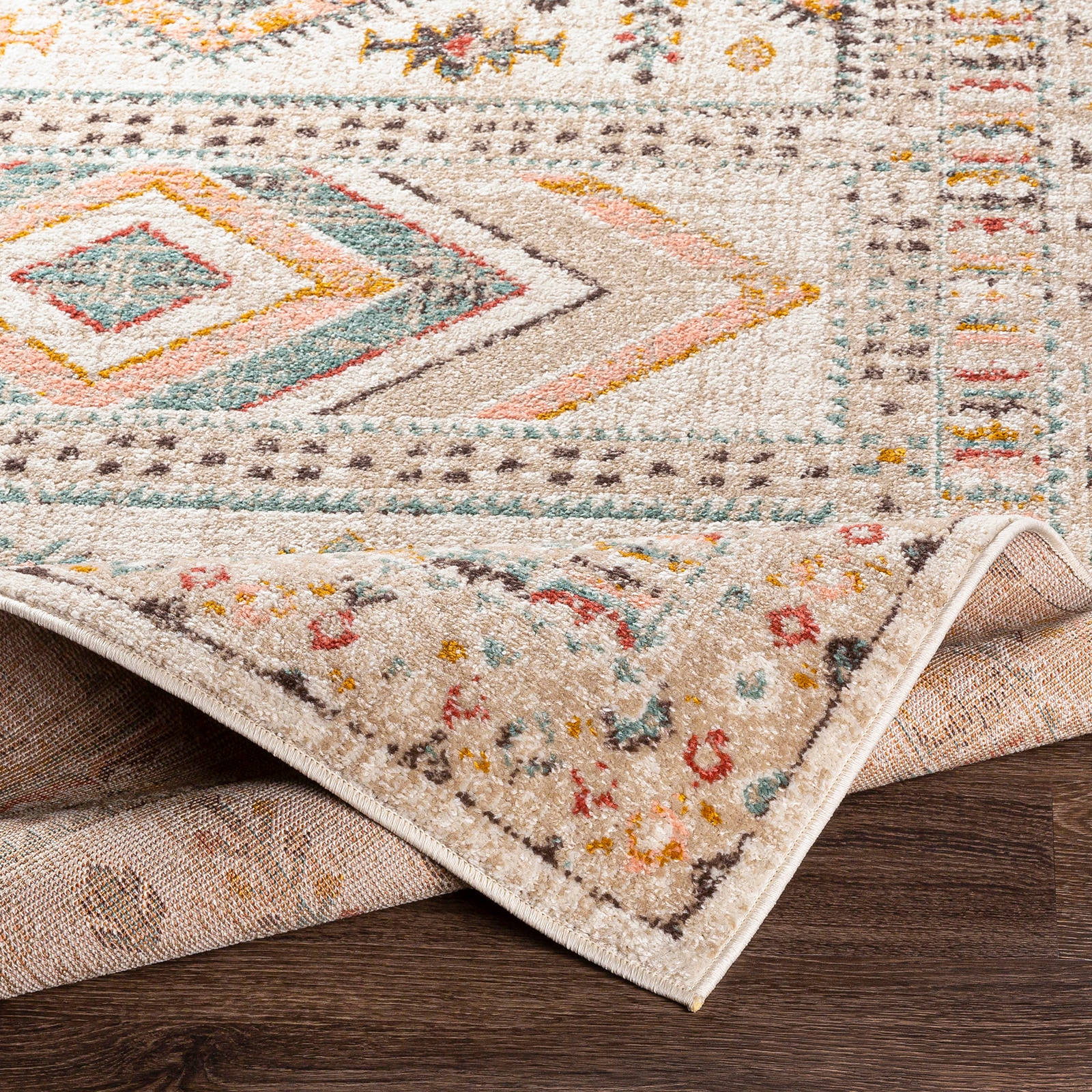 Livabliss Teppich »JAIPUR«, rechteckig, 13 mm Höhe, Skandinavischer Teppich, Kurzflor Boho-Wohnzimmerteppich, Läufer