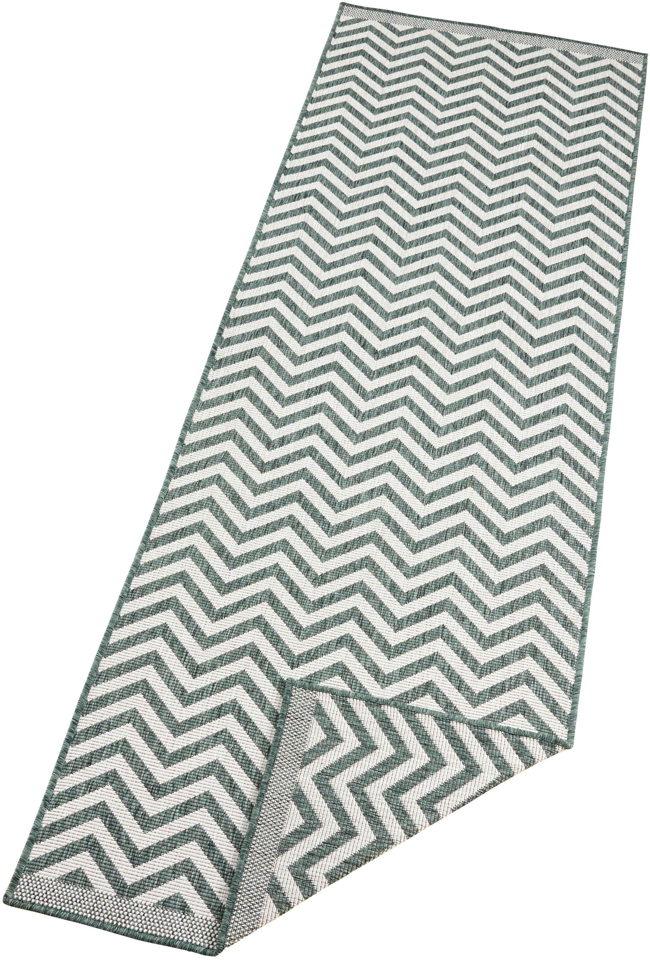 NORTHRUGS Teppich »Palma Wendeteppich«, rechteckig, 5 mm Höhe, In-& Outdoor, Wetterfest, Balkon, Läufer, Wohnzimmer, Wasserfest