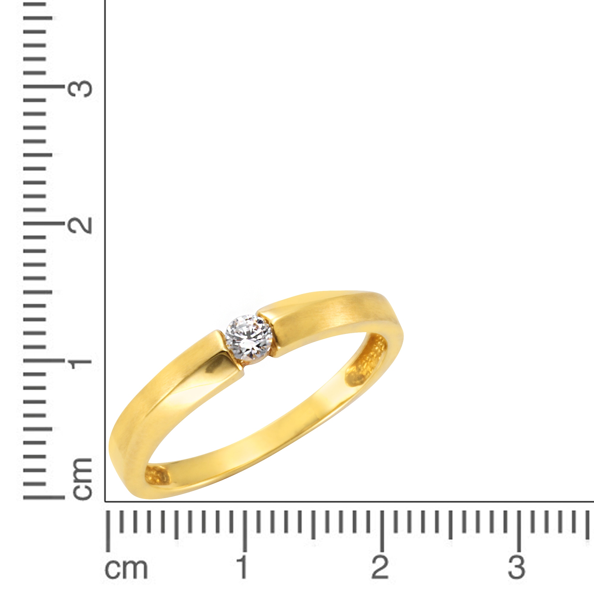 CELESTA Fingerring »375 Gold Zirkonia weiß«
