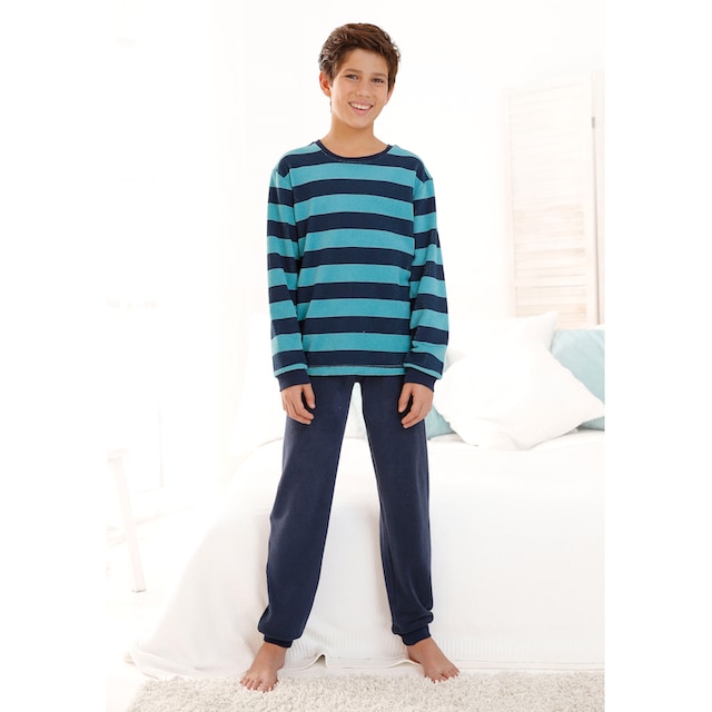 AUTHENTIC LE JOGGER Pyjama, (2 tlg., 1 Stück), aus Frottee, mit Bündchen im  Online-Shop bestellen