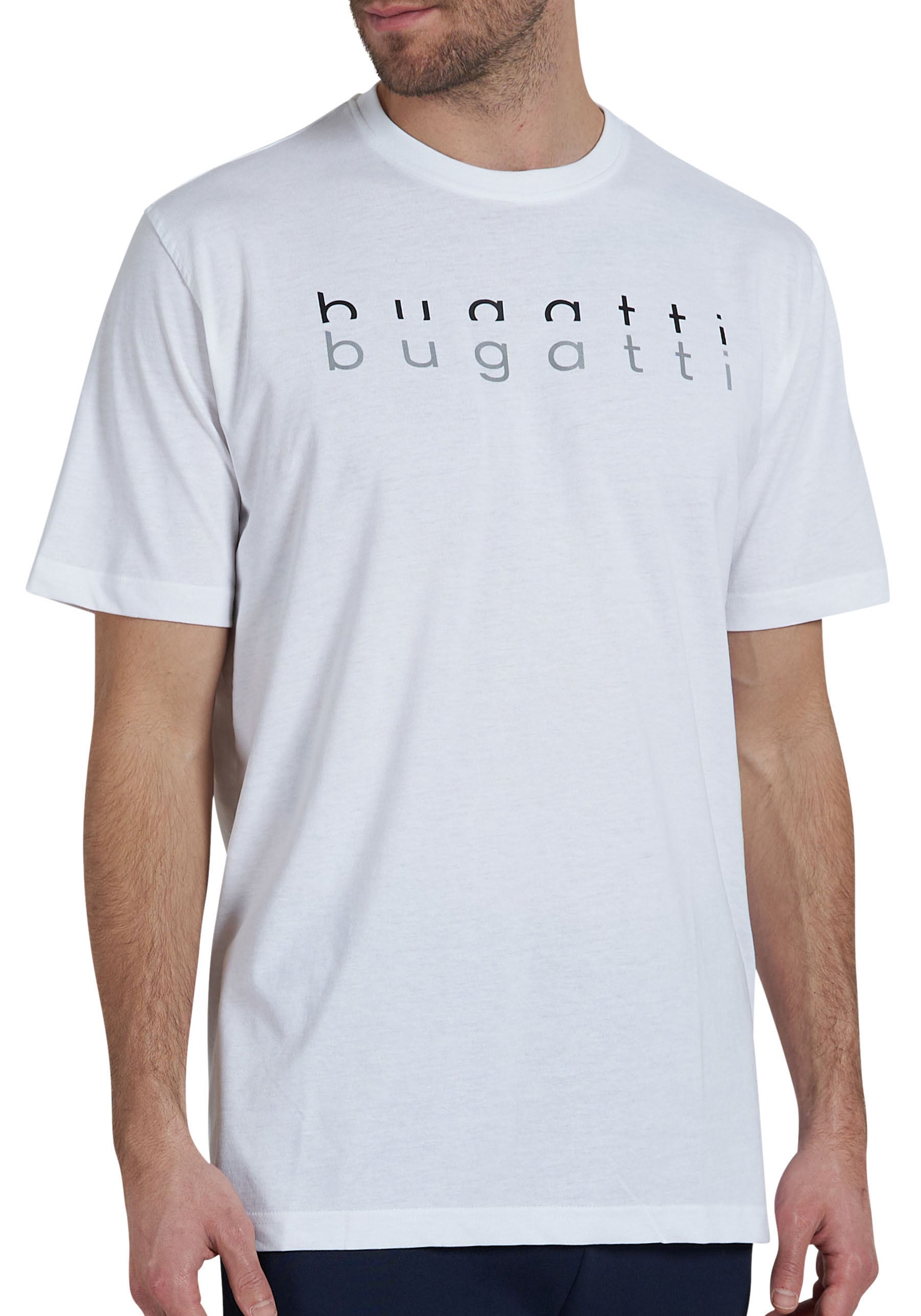 bugatti T-Shirt, mit angenehmen Tragekomfort