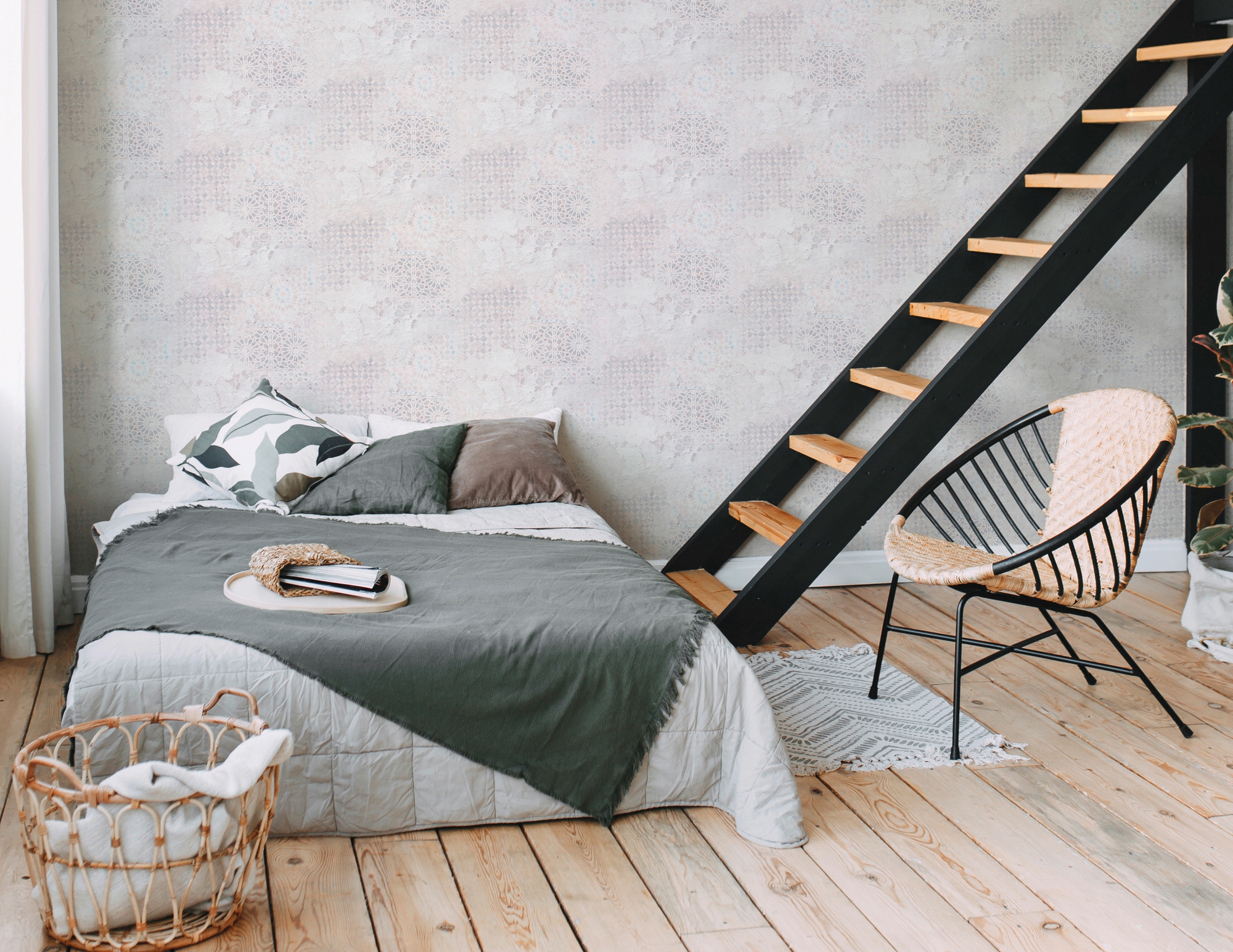 living walls Vliestapete »Metropolitan Stories, Antonio Barcelona« Motiv | Strukturmuster | gemustert leicht strukturiert Tapete Ausgefallen Tapeten Wohnzimmer Schlafzimmer Küche modern Design