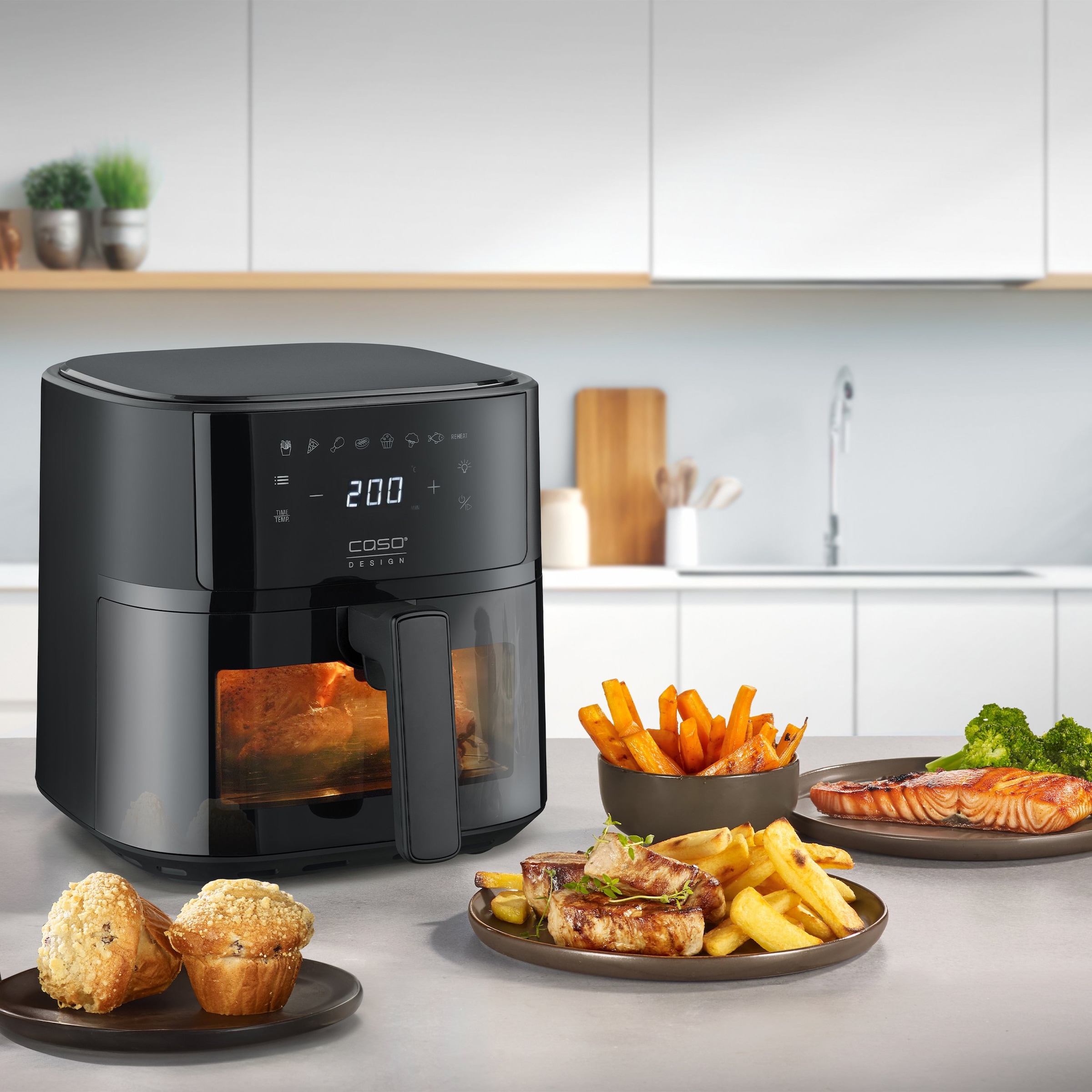 Caso Heißluftfritteuse »3185 Design AirFry 6.0« 1700 W Fassungsvermögen 0 l