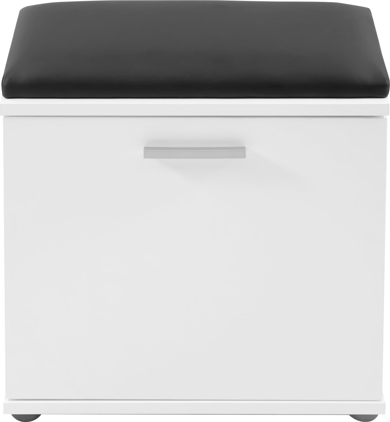 Sitzbank „Jakob“, Breite 48,5 cm, Weiß/Schwarz B/H/T: 48,5 cm x 49 cm x 30 cm