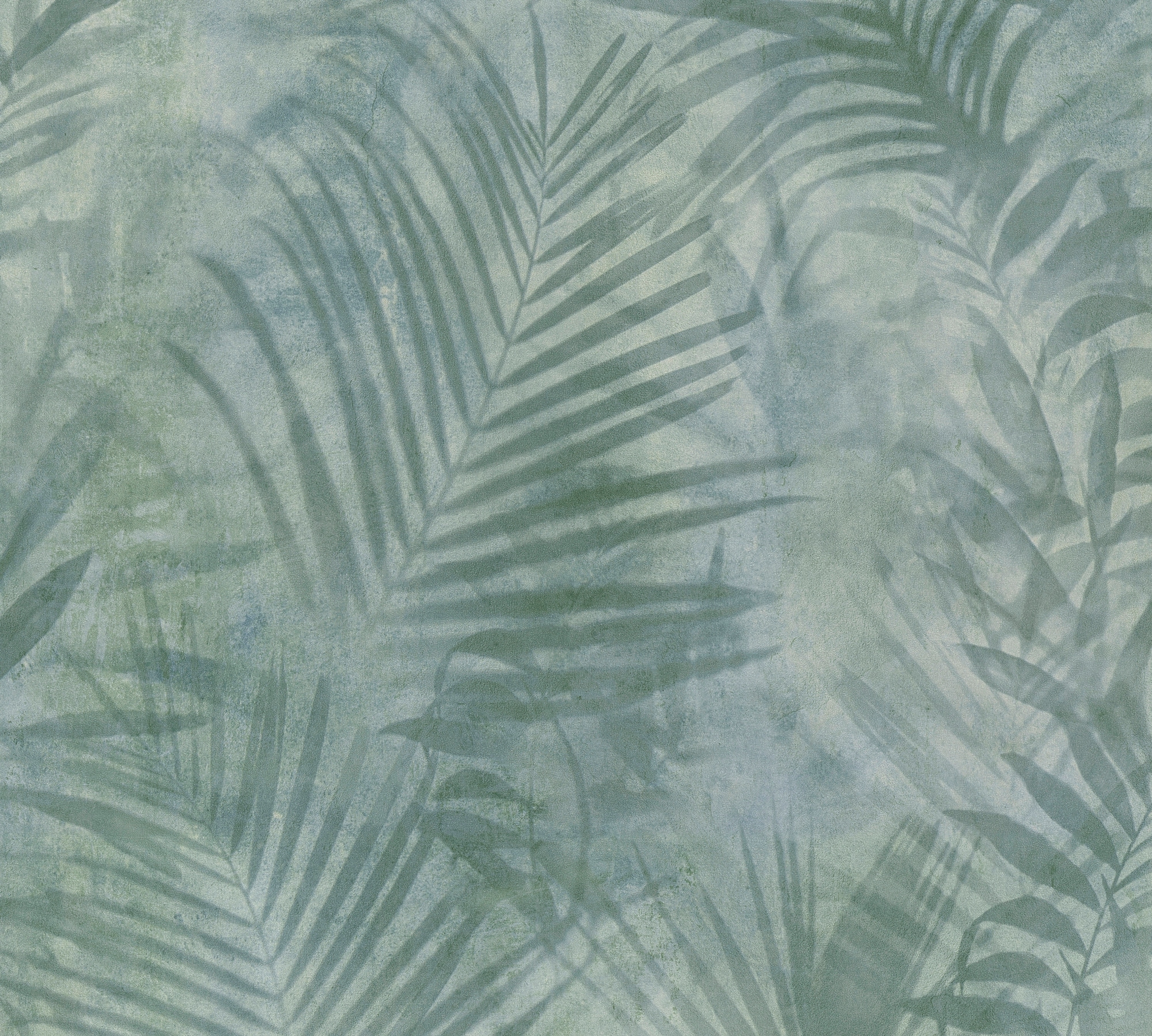 A.S. Création Vliestapete »Neue Bude 2.0 Tropical Concret mit Palmenblättern«, floral-botanisch-Wald, Dschungeltapete Tapete Palmen Tapeten Wohnzimmer Schlafzimmer Küche