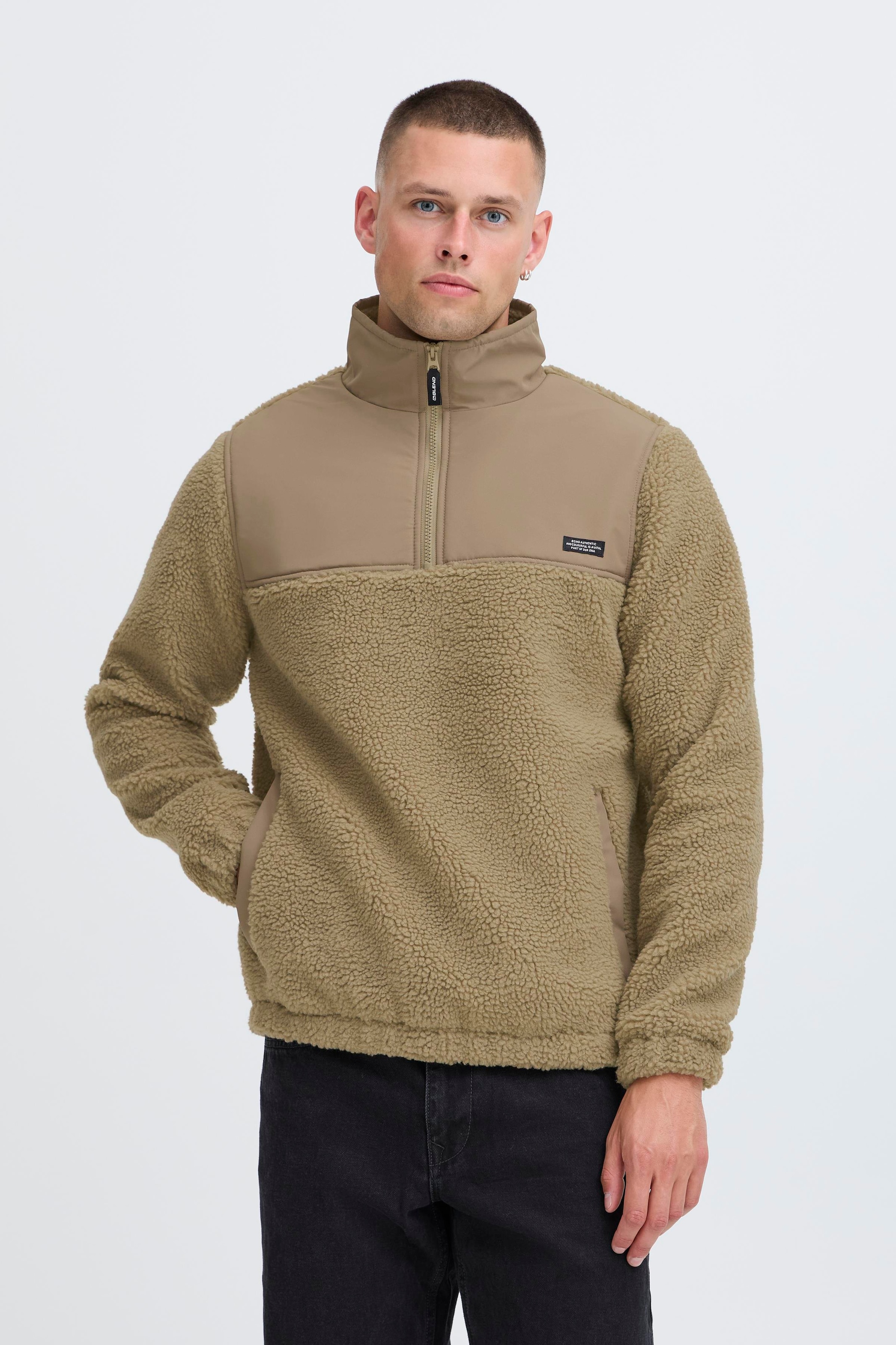 Blend Fleecepullover »BHTORTEX«, Kunstfaser, regular fit
