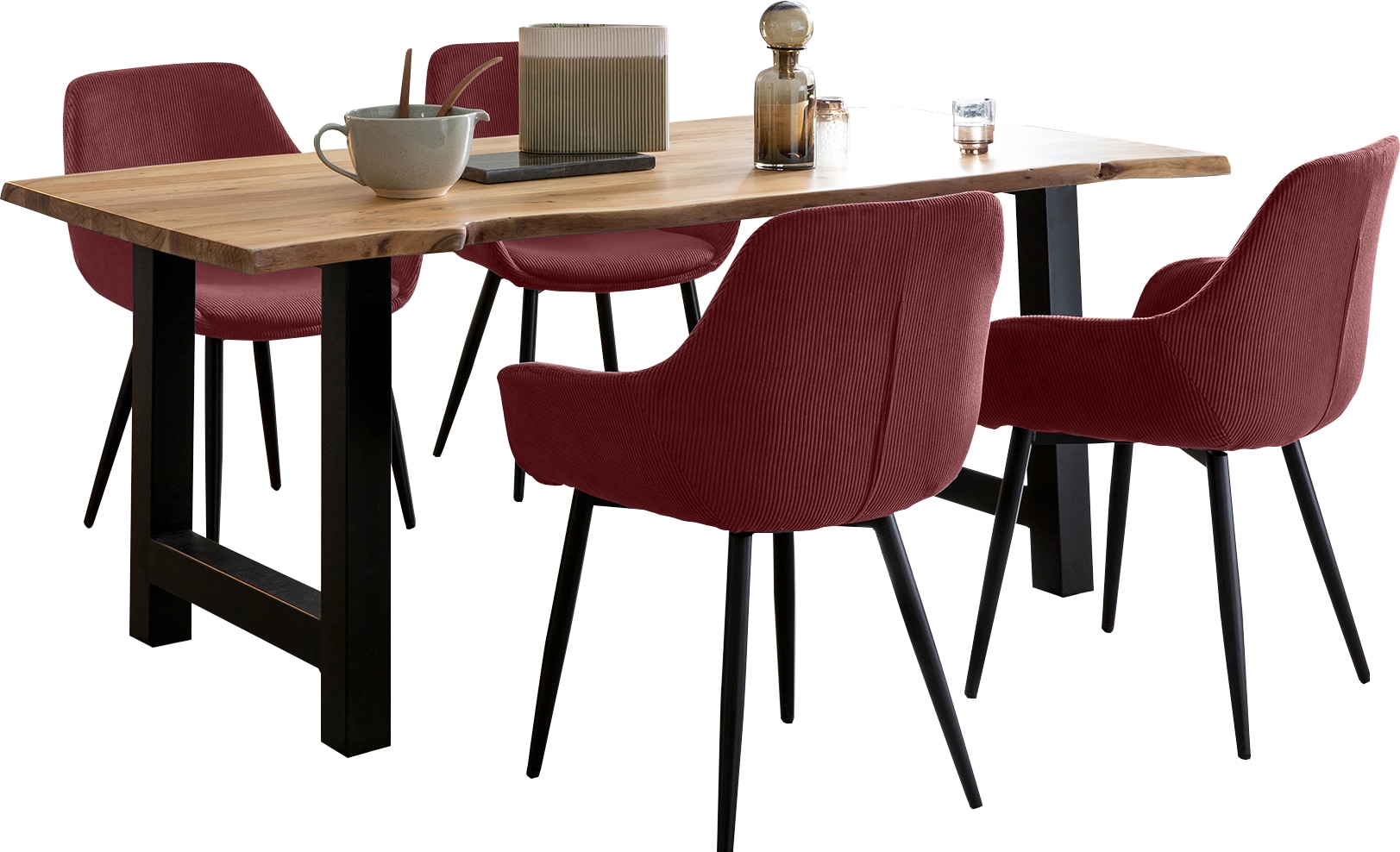SalesFever Essgruppe, (Set, 5 tlg.), Massivholz geölt und zweifach gewachst