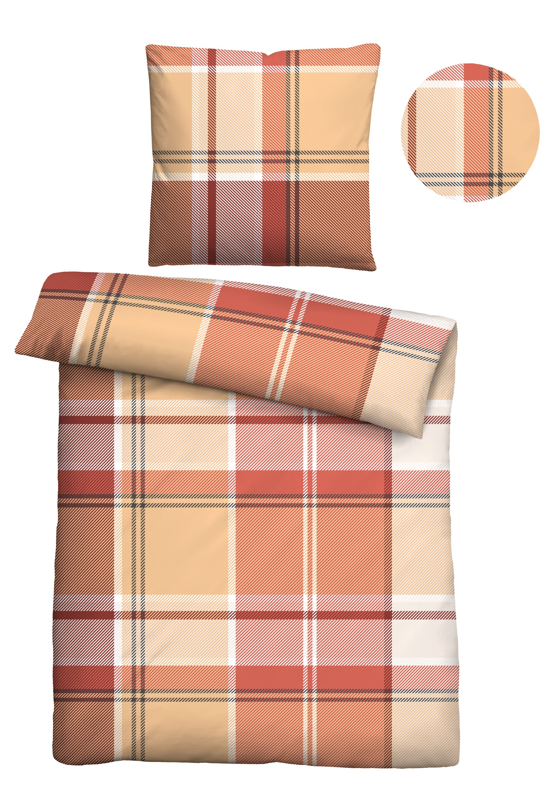 Castell - Markenbettwäsche Bettwäsche »0351123«, Poly-Cotton, wohlig warm, pflegeleicht, atmungsaktiv, Reißverschluss