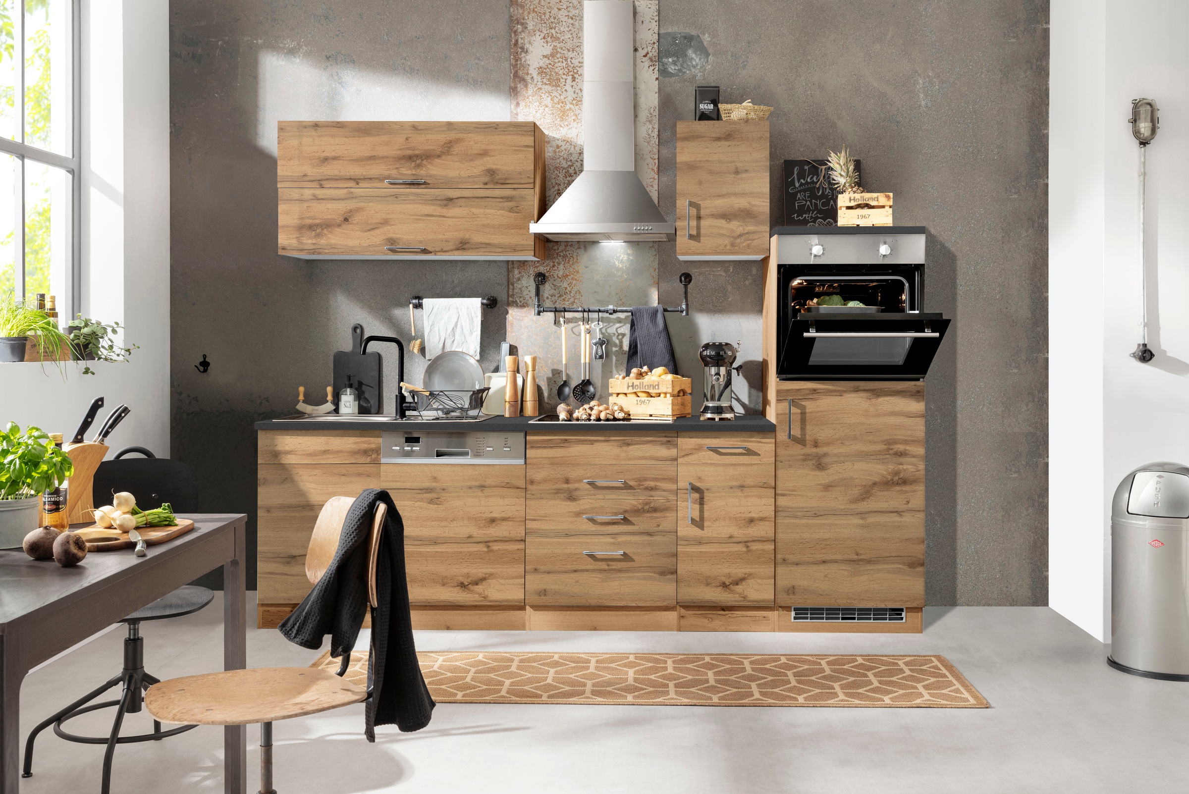 KOCHSTATION Küchenzeile »KS-Colmar« mit E-Geräten, Breite 270 cm günstig online kaufen