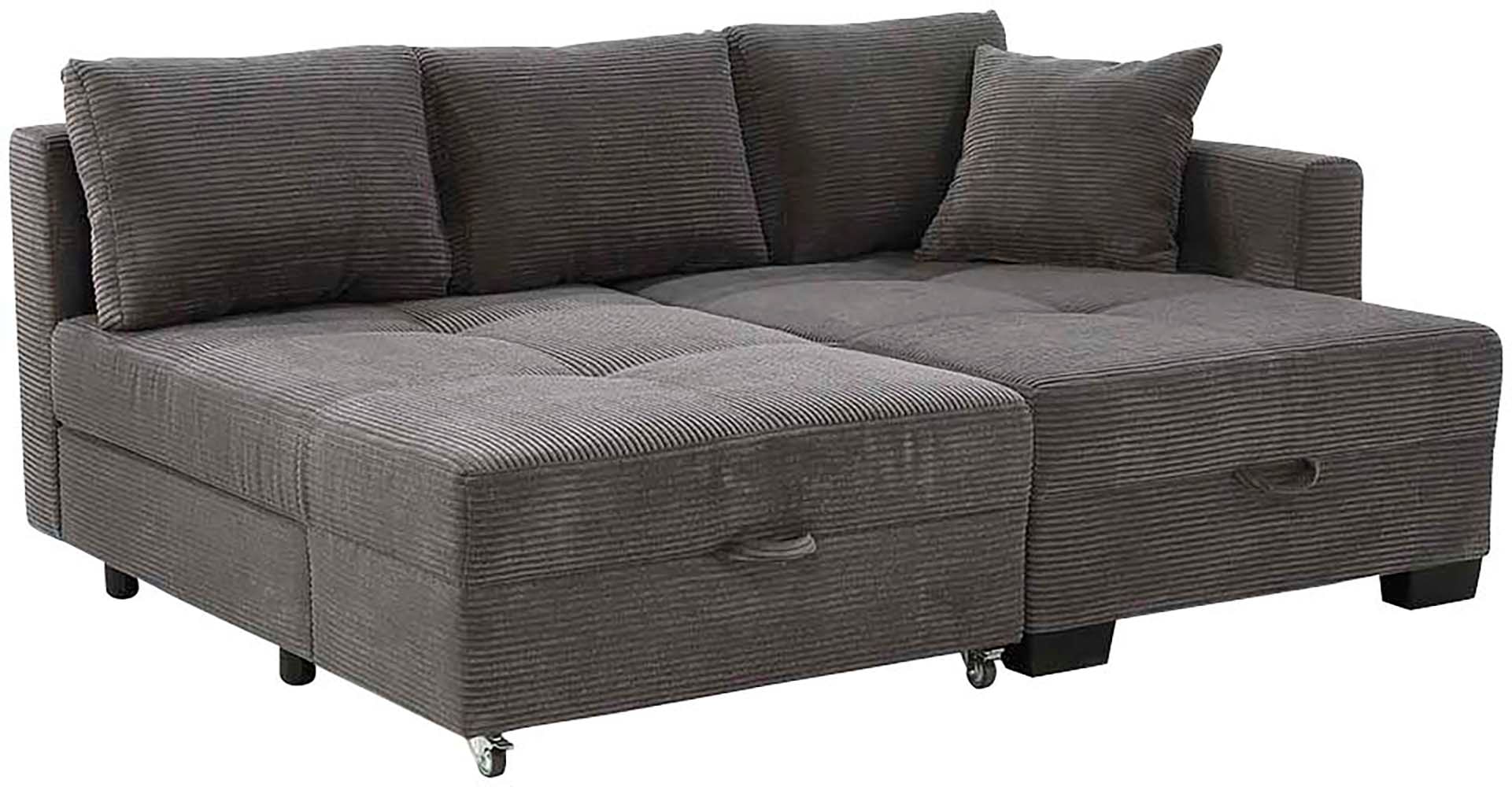 Jockenhöfer Gruppe Ecksofa »Fantasy, Dreh-Schwenk-Ottomane«, inklusive Relax- und Schlaffunktion, Ottomane links/ rechts montierbar