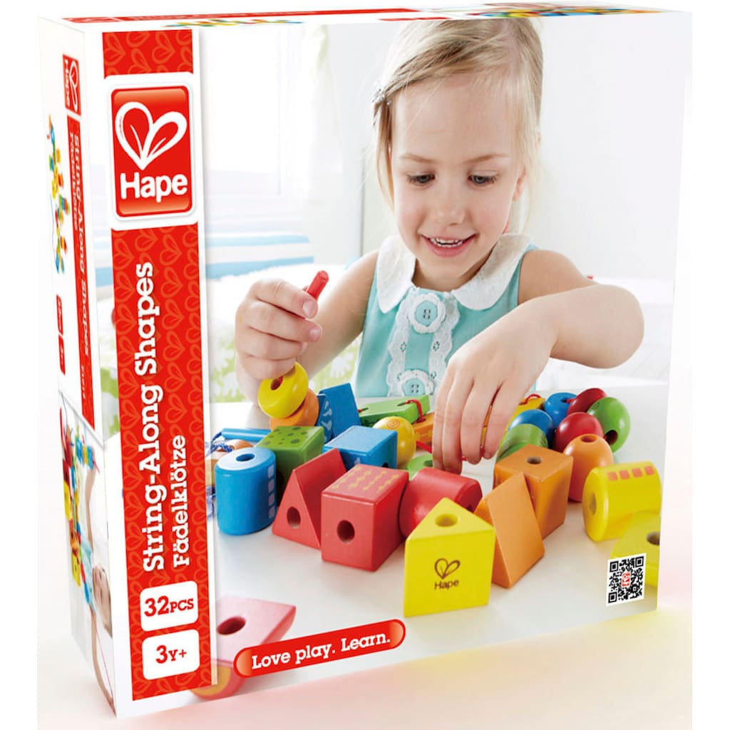 Hape Spielbausteine »Fädelklötze«, (Set, 32 St.)