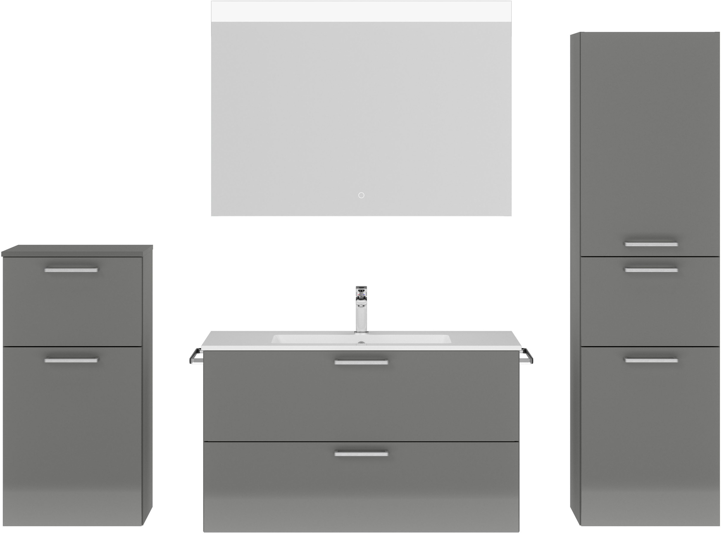 nobilia® Badmöbel-Set »Tolvina« vormontiert, mit Soft-Close, 4 Stk. tlg. günstig online kaufen