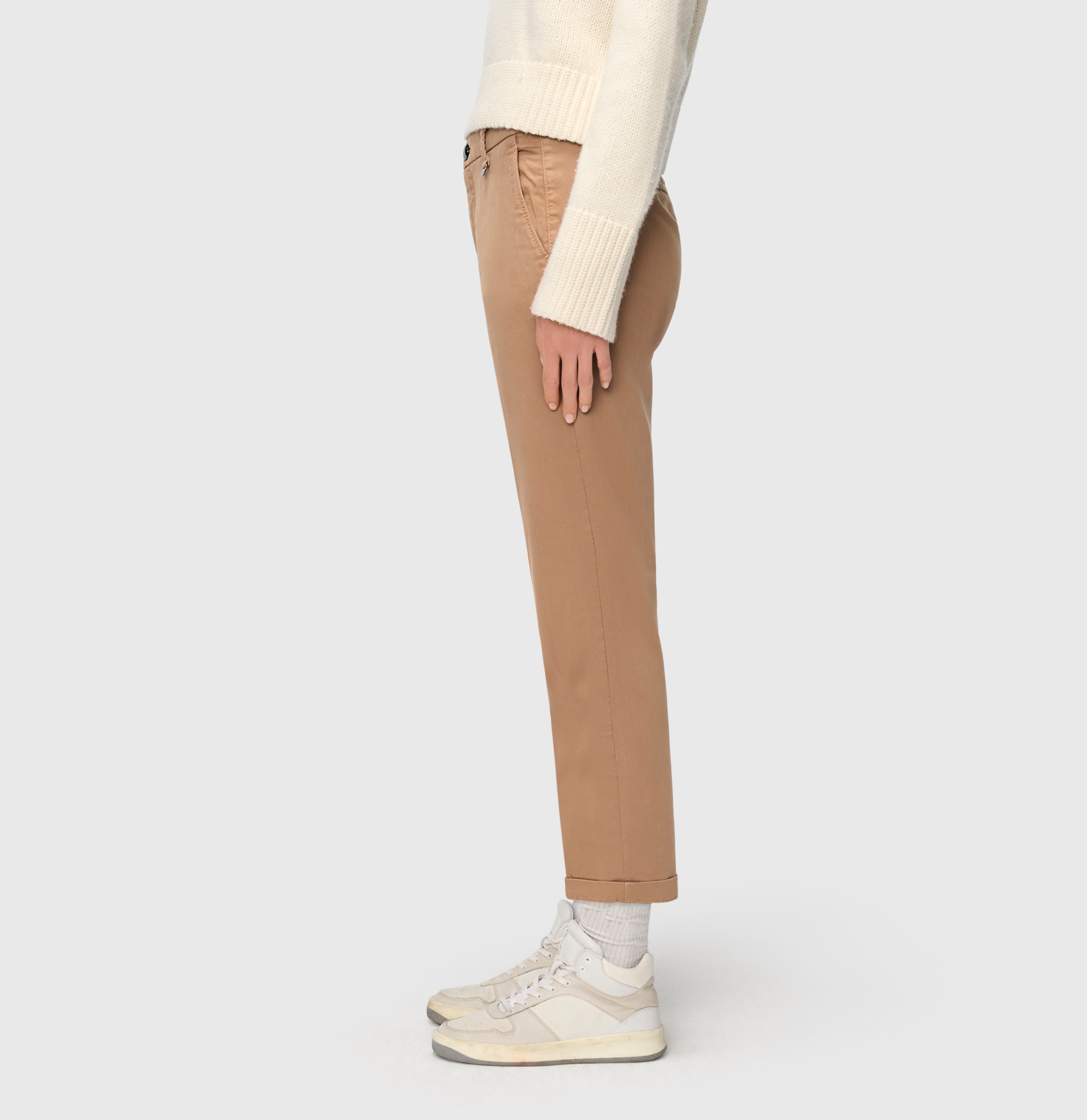 MAC Chinohose »CHINO turn up«  mit dezentem Glanz, elegant und sportiv zugleich
