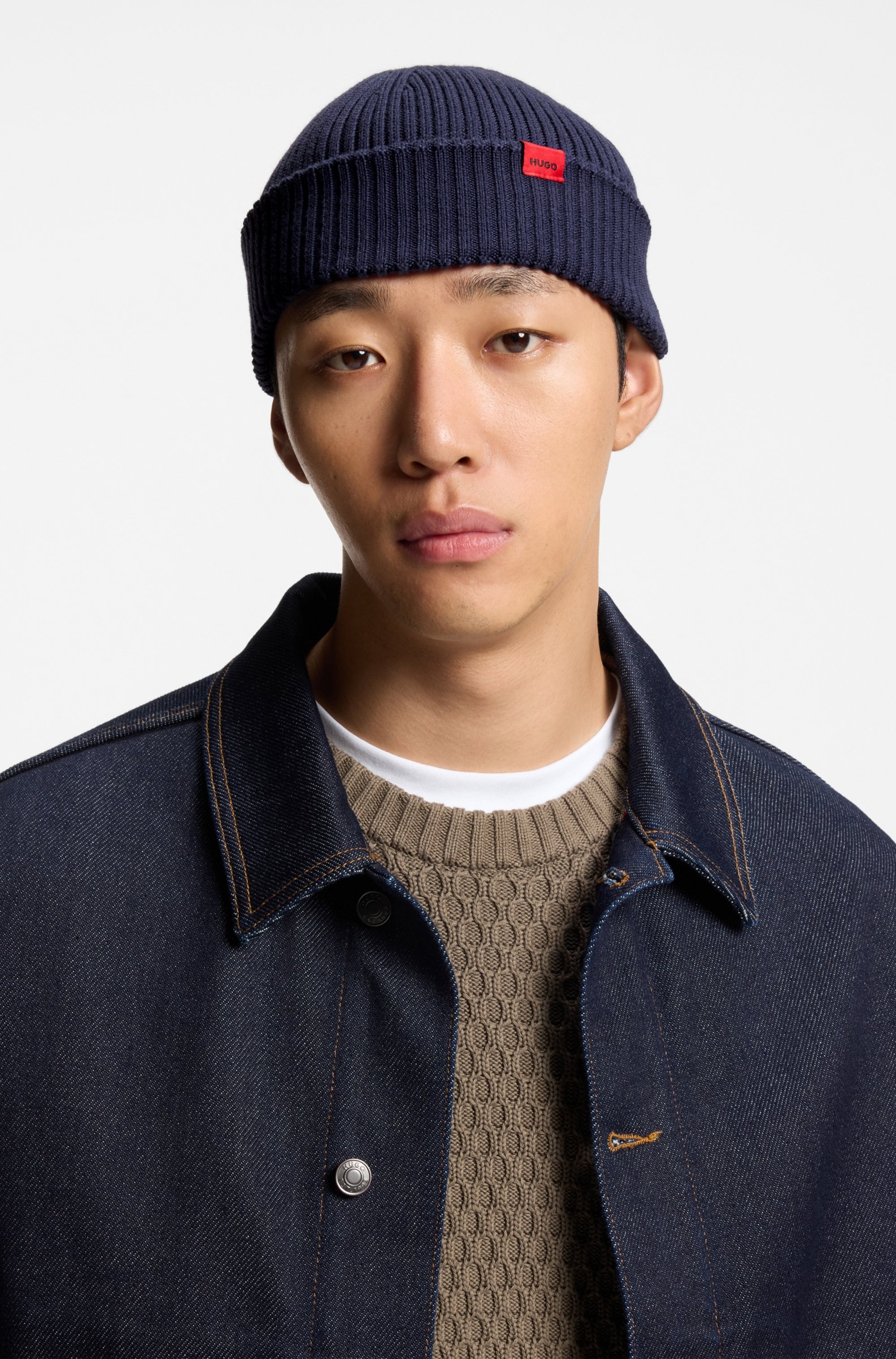 HUGO Beanie »Xush« aus Wollmix