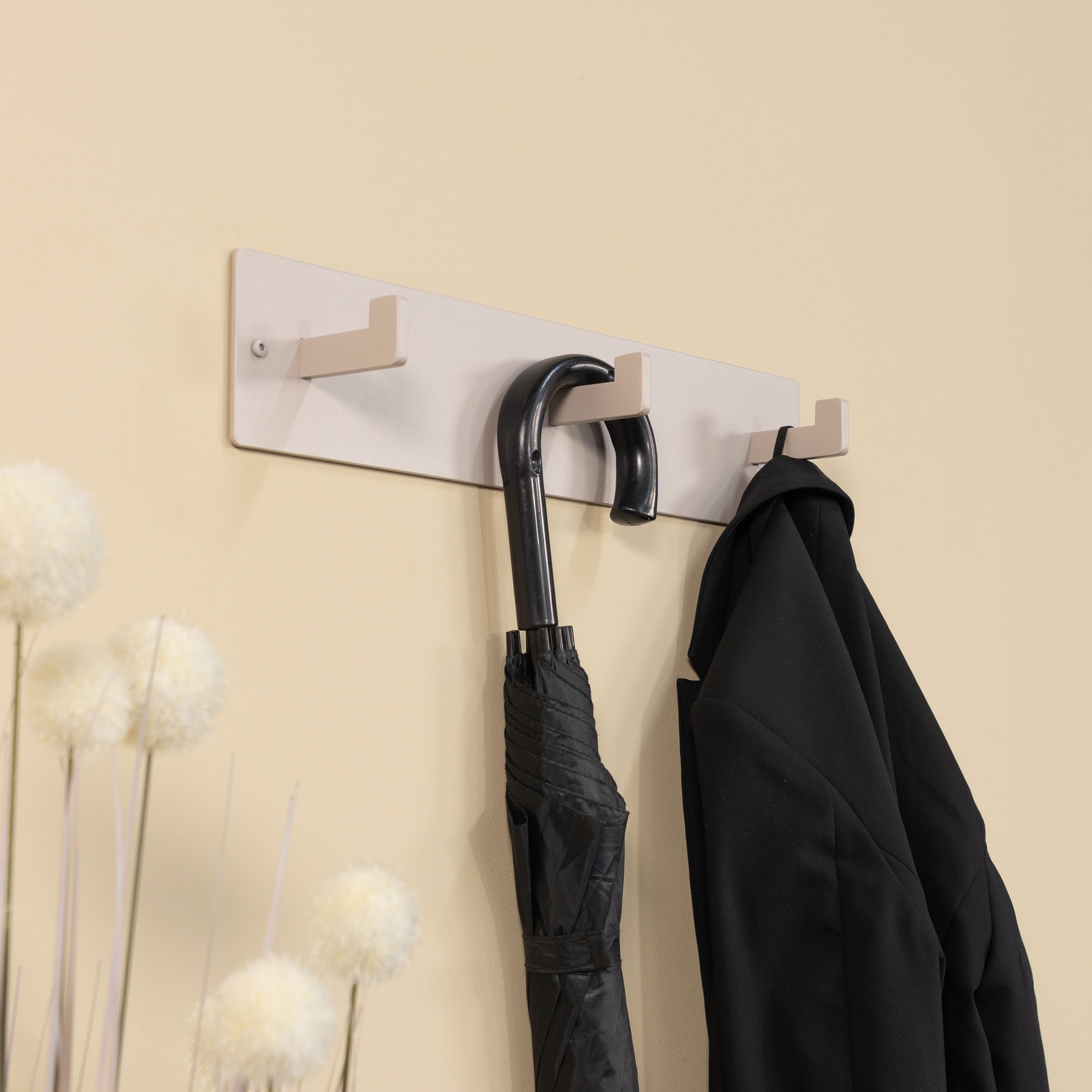 Spinder Design Garderobenhaken Metall, Zeitloses Design, 3 Haken, Breite 50 cm