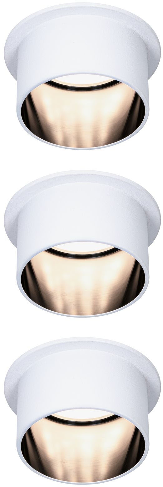 Paulmann LED Bad-Einbauleuchte »Gil«, 3er-Set, Schutzart IP44, dimmbar, Ø 6,8 cm, inkl. LED Leuchtmittel