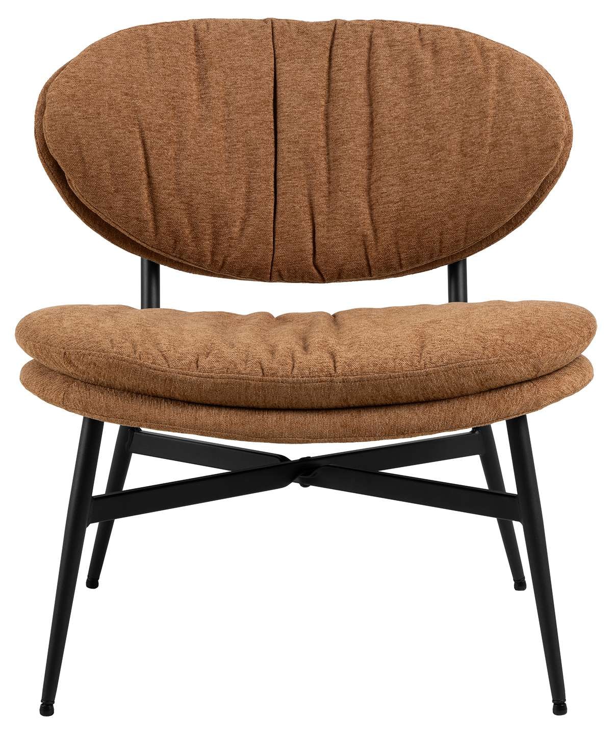 ACTONA GROUP Loungesessel »Burma«, Terracotta Stoff, schwarze Stahlbeine, S günstig online kaufen