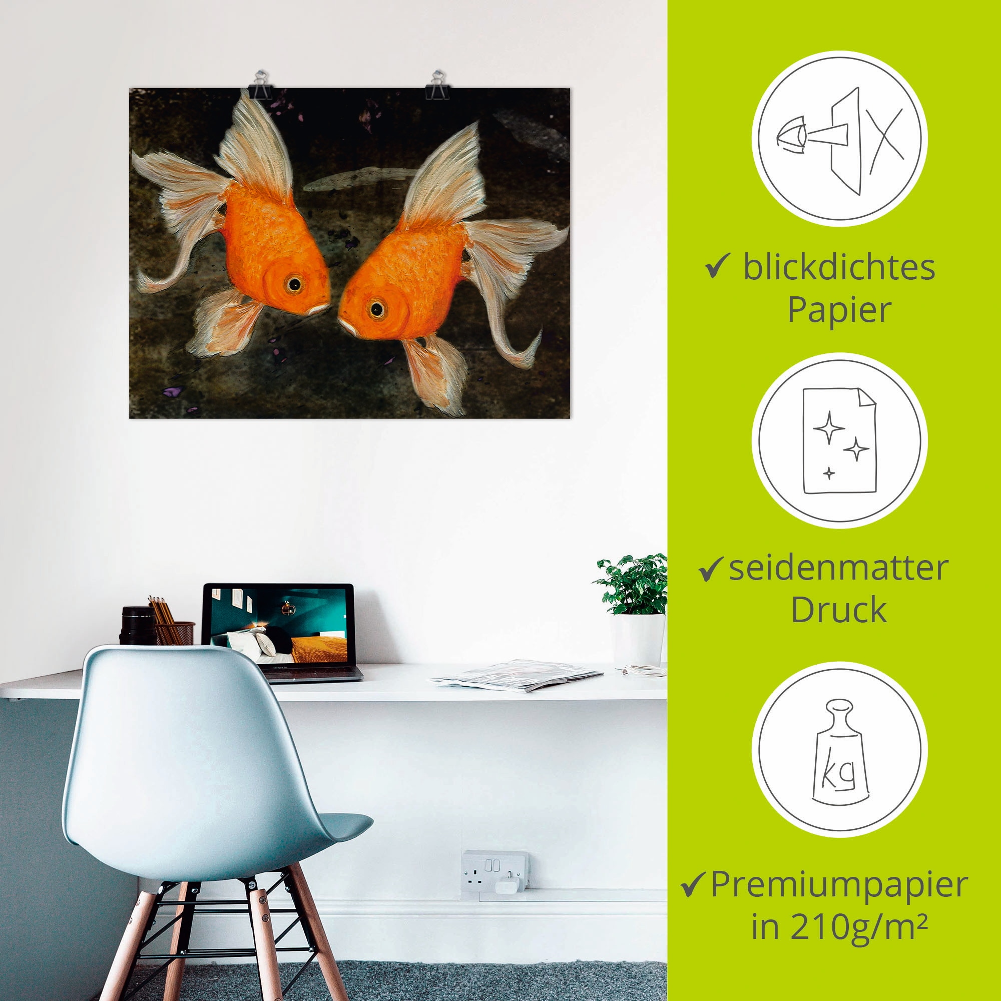 Artland Wandbild »Turtelfische«, Wassertiere, (1 St.), als Leinwandbild, Poster, Wandaufkleber in verschied. Größen