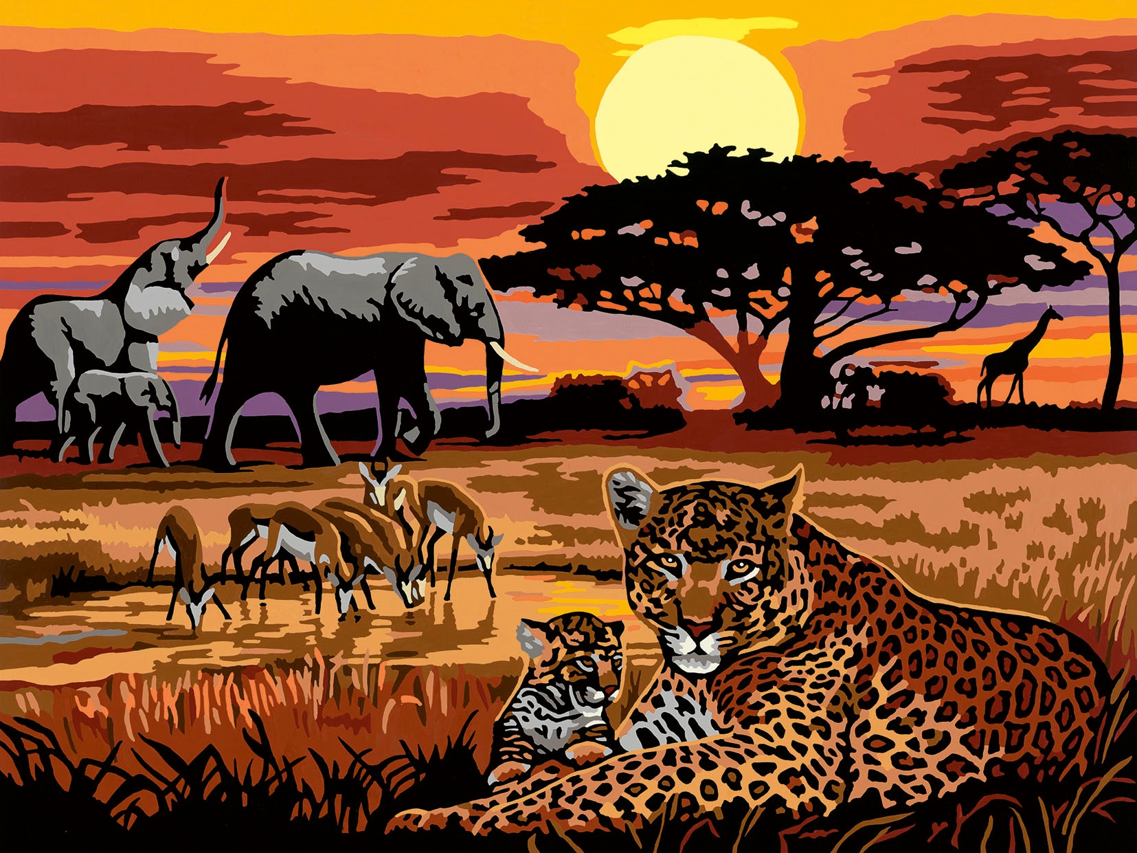 Ravensburger Malen nach Zahlen »CreArt, Savannah Landscapes«, Made in Europe