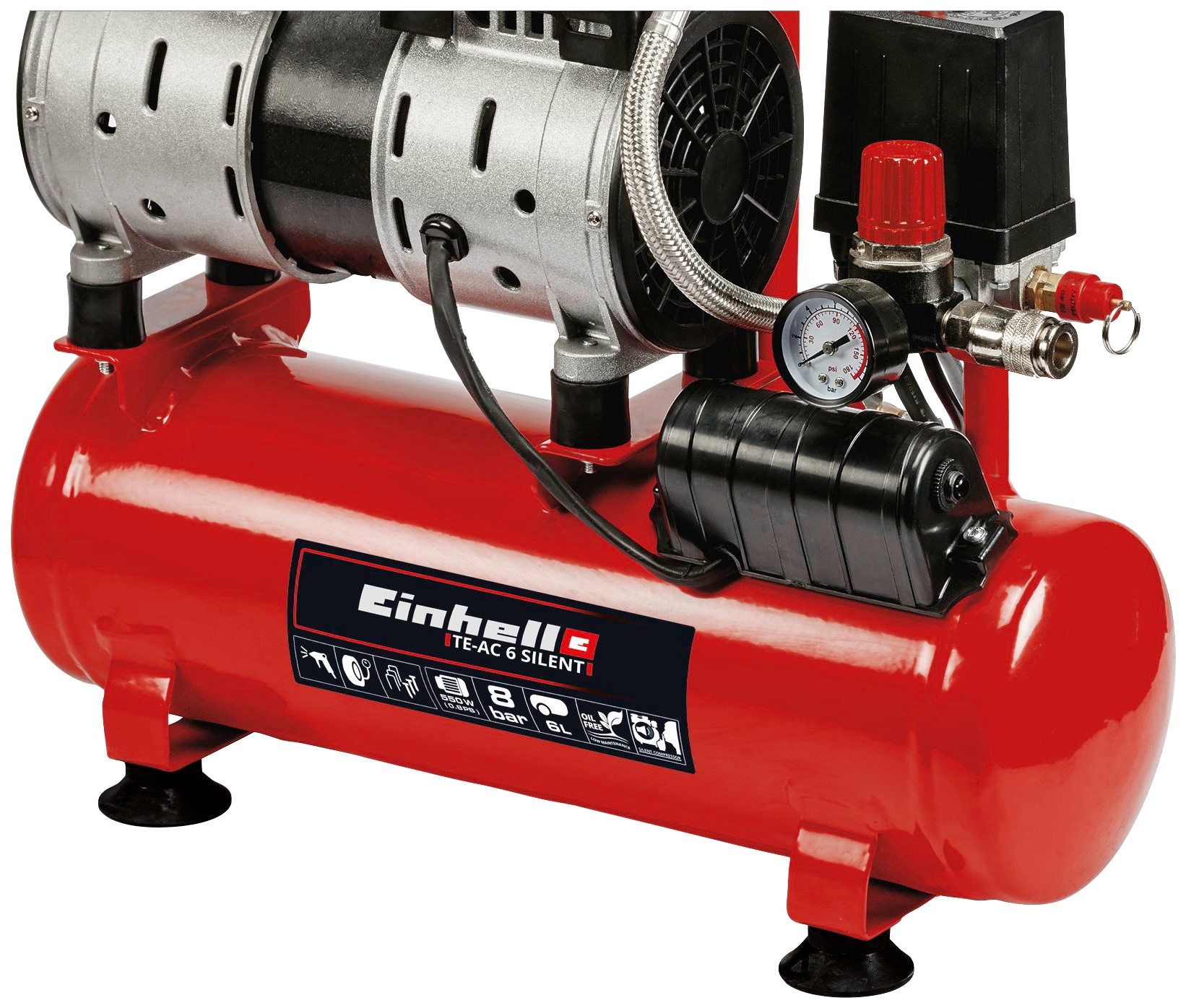 Einhell Kompressor »TE-AC 6 Silent«, (1 tlg.)