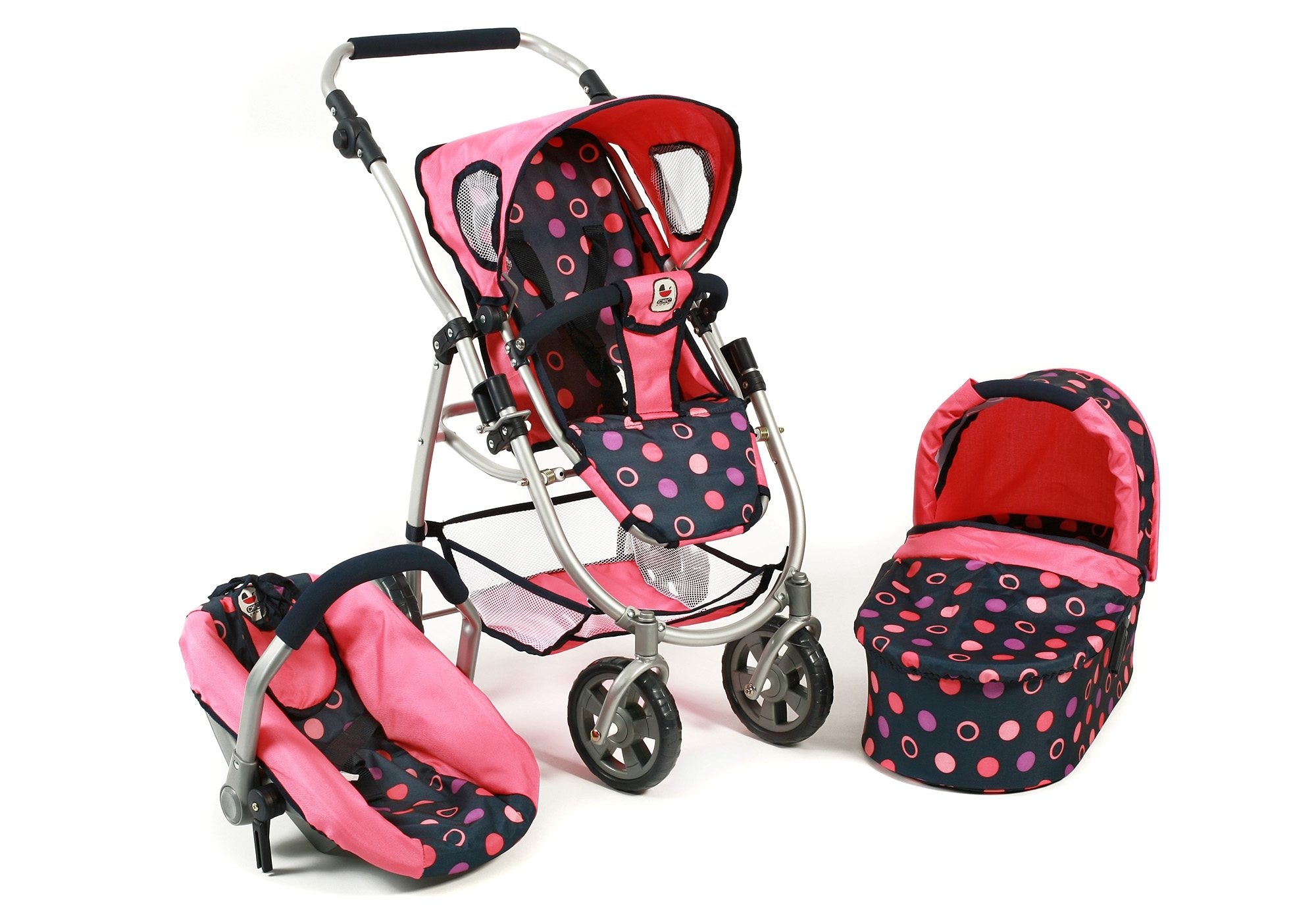 Kombi-Puppenwagen »Emotion All In 3in1, Corallo«, inkl. Babywanne, Babyschale und...