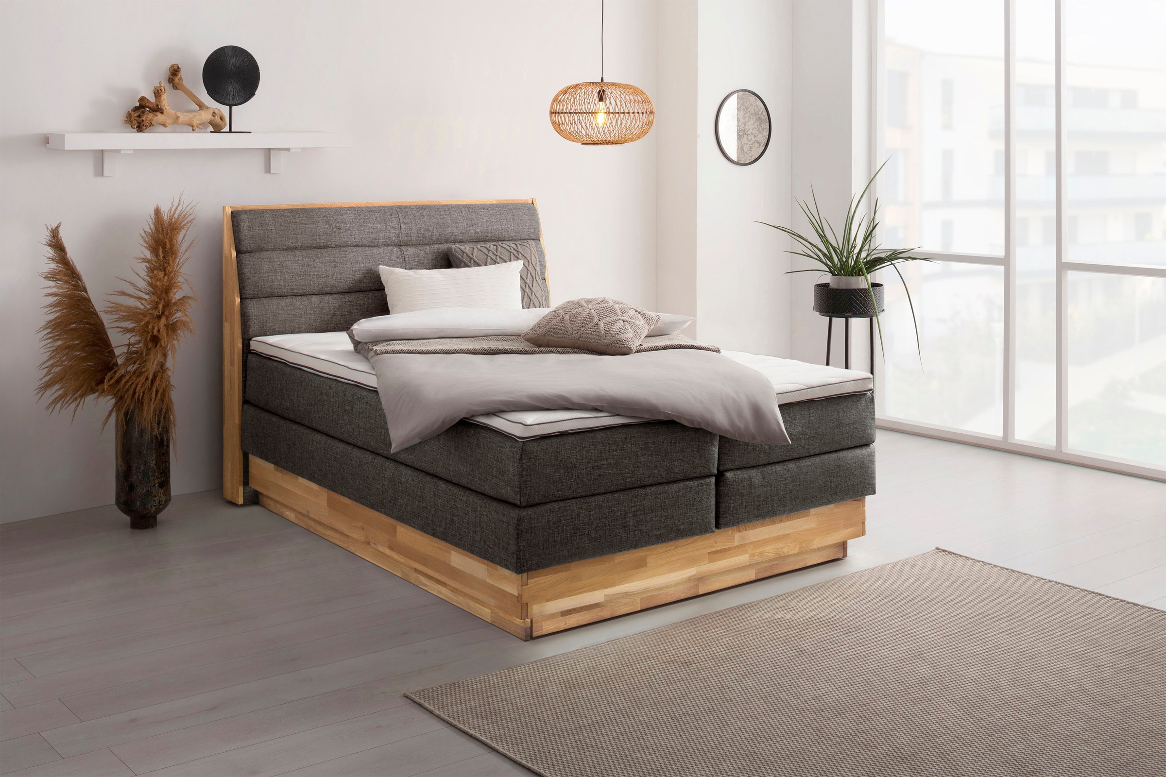 OTTO products Boxspringbett »Jenna«, ohne LED-Beleuchtung, mit zertifizierten,... kaufen