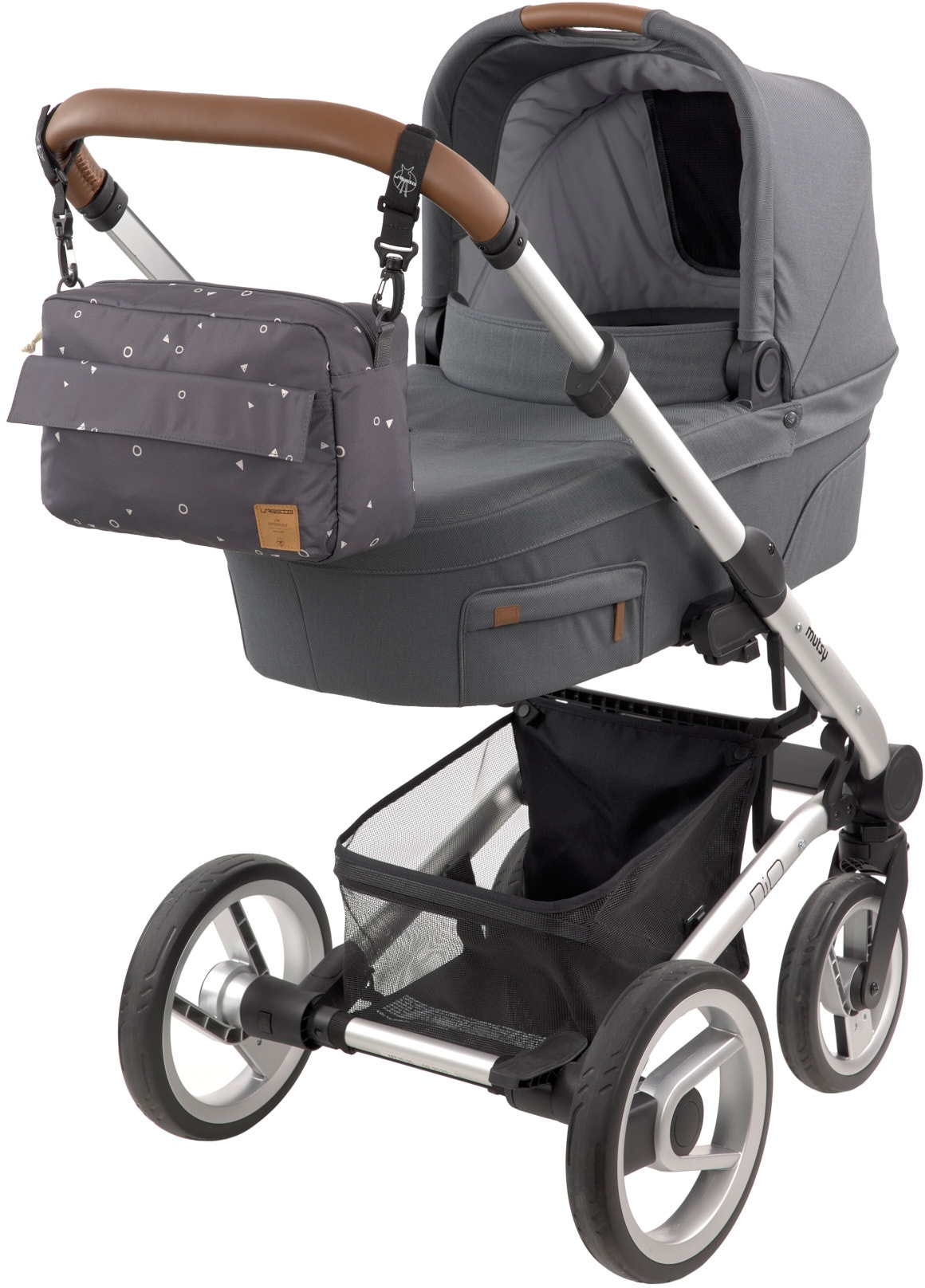 LÄSSIG Kinderwagen-Tasche »Casual, Buggy Organizer Bag, Universe Anthracite«, für Kinderwagen oder Buggy; PETA-approved vegan