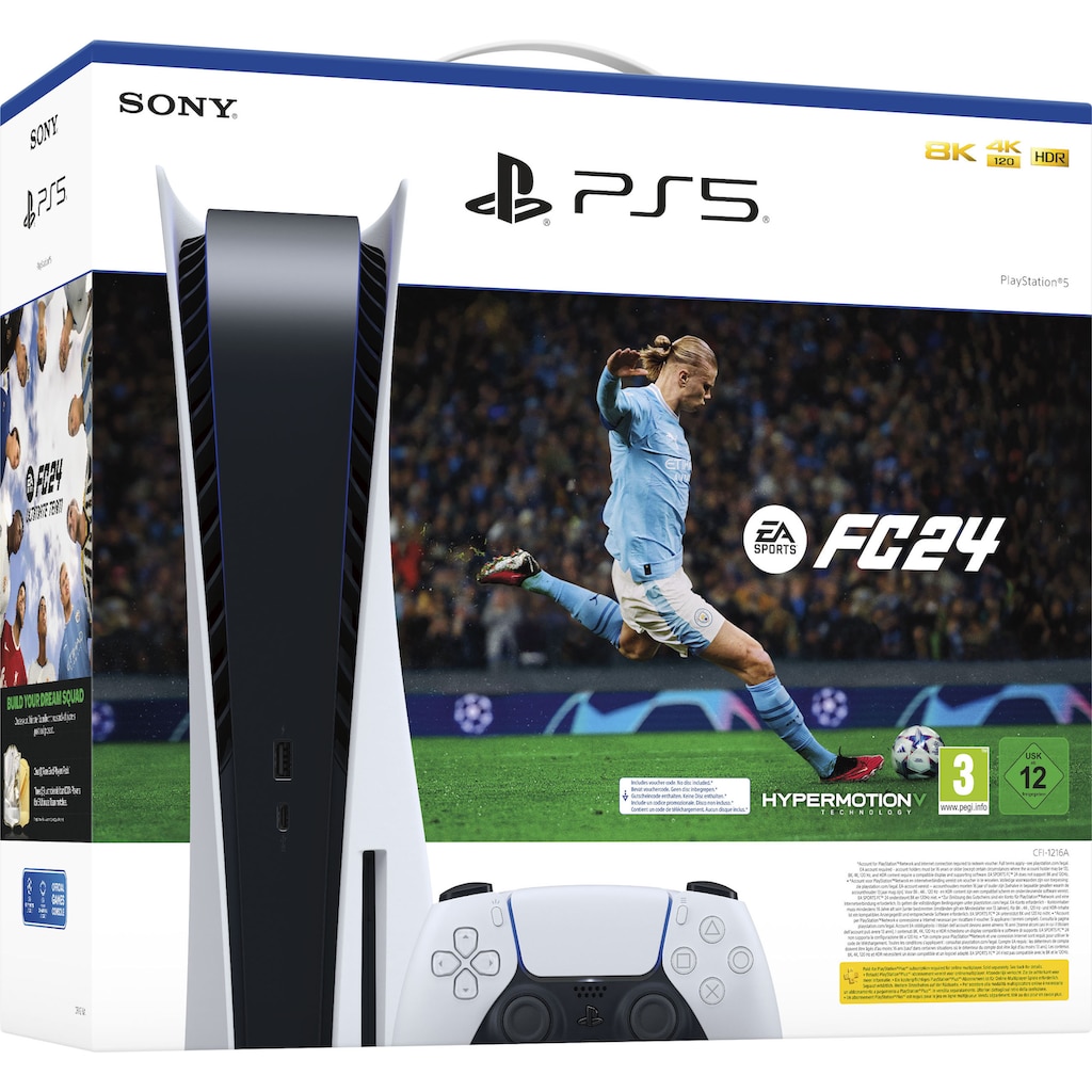 PlayStation 5 Konsolen-Set, Disk Edition + EA Sports FC 24 (DLC)
