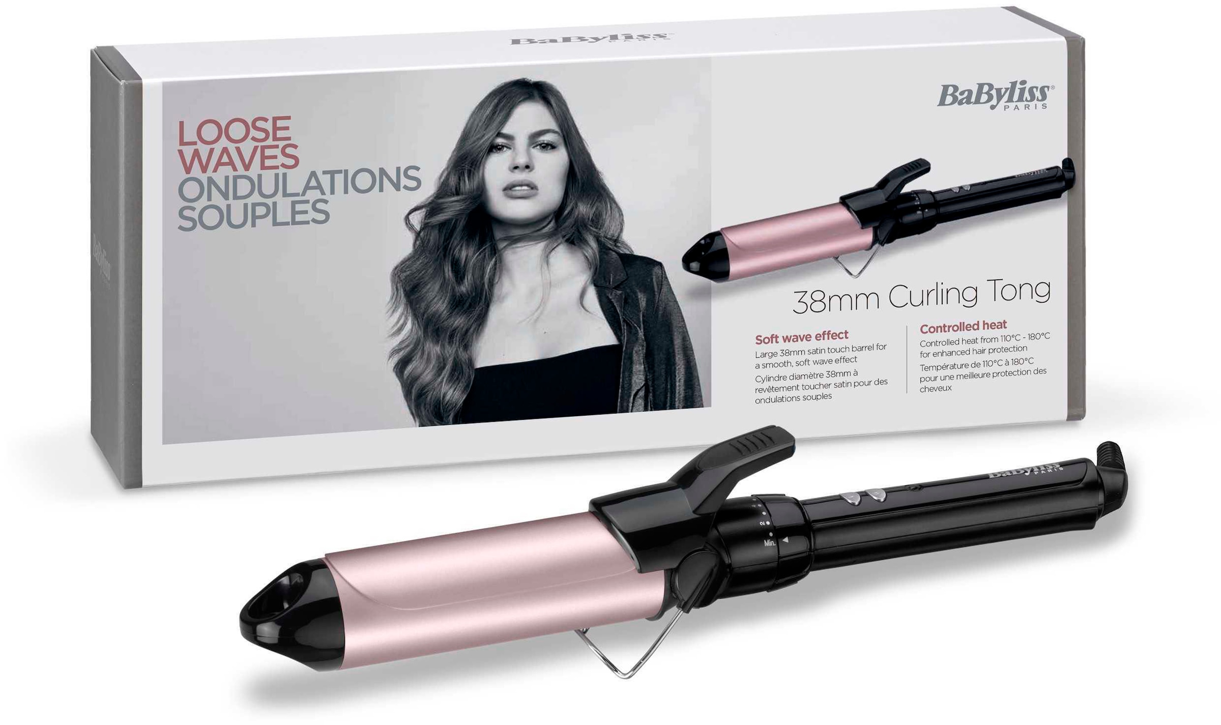 BaByliss Lockenstab »C338E«, Sublim'touch-Beschichtung, 38mm mit Klammer