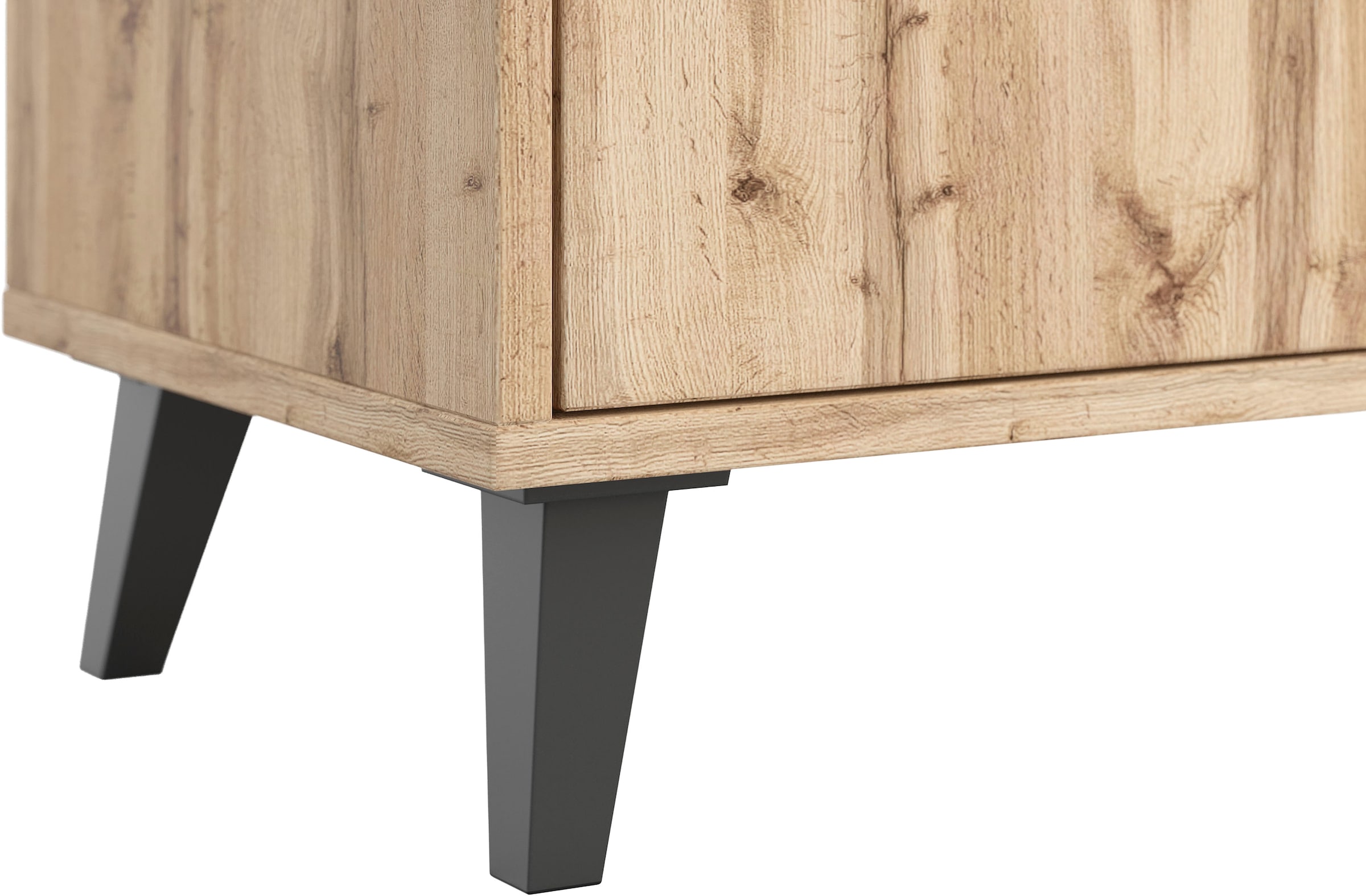 OTTO home Sideboard »Oslo, B/H/T: 180/76/39,5 cm« Push-to-open-Funktion, schwarze Metallgriffe, viel Stauraum