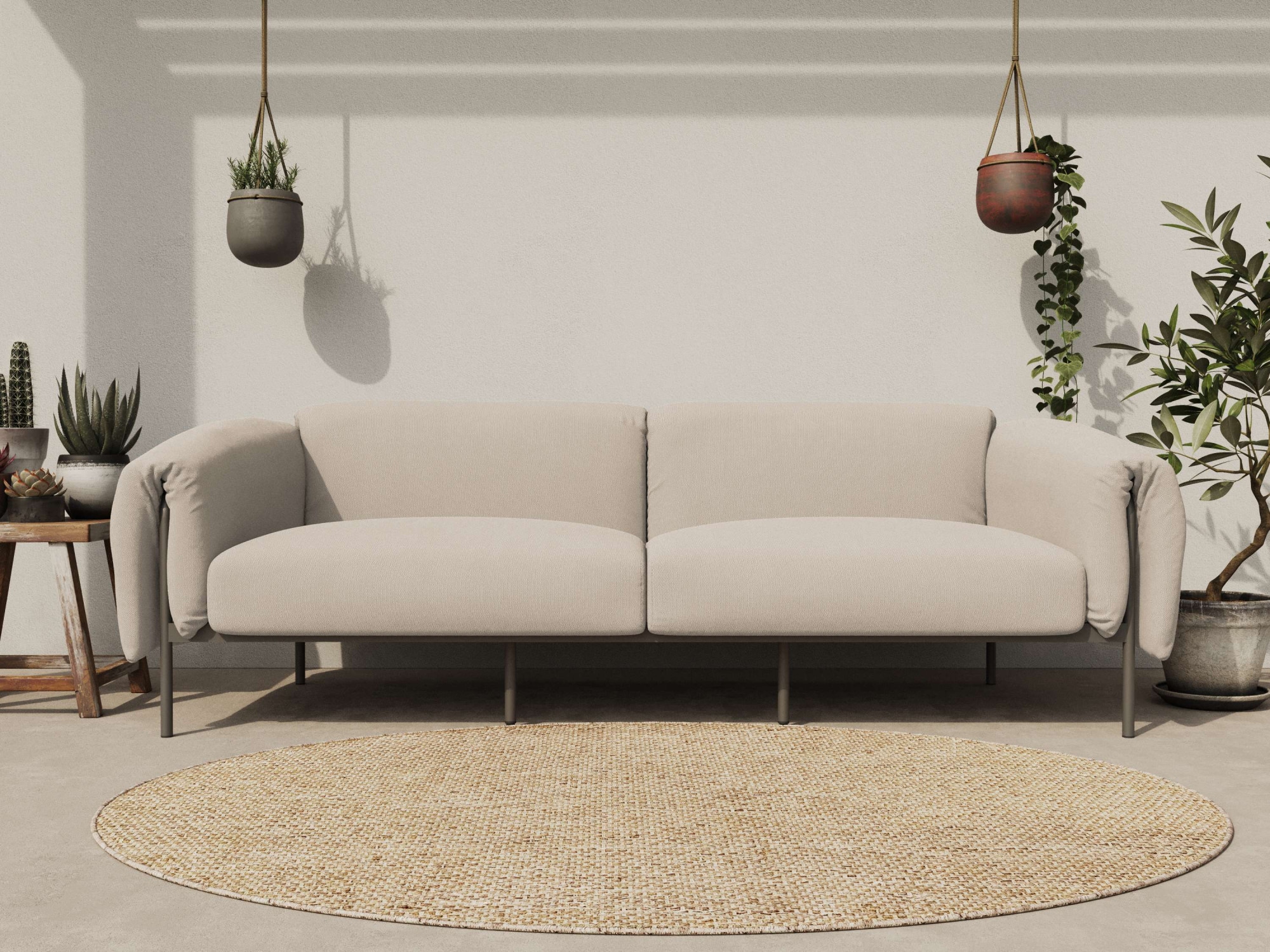 andas 3-Sitzer »Lumi«, Outdoor Gartensofa, wetterfeste Materialien, Breite 228 cm