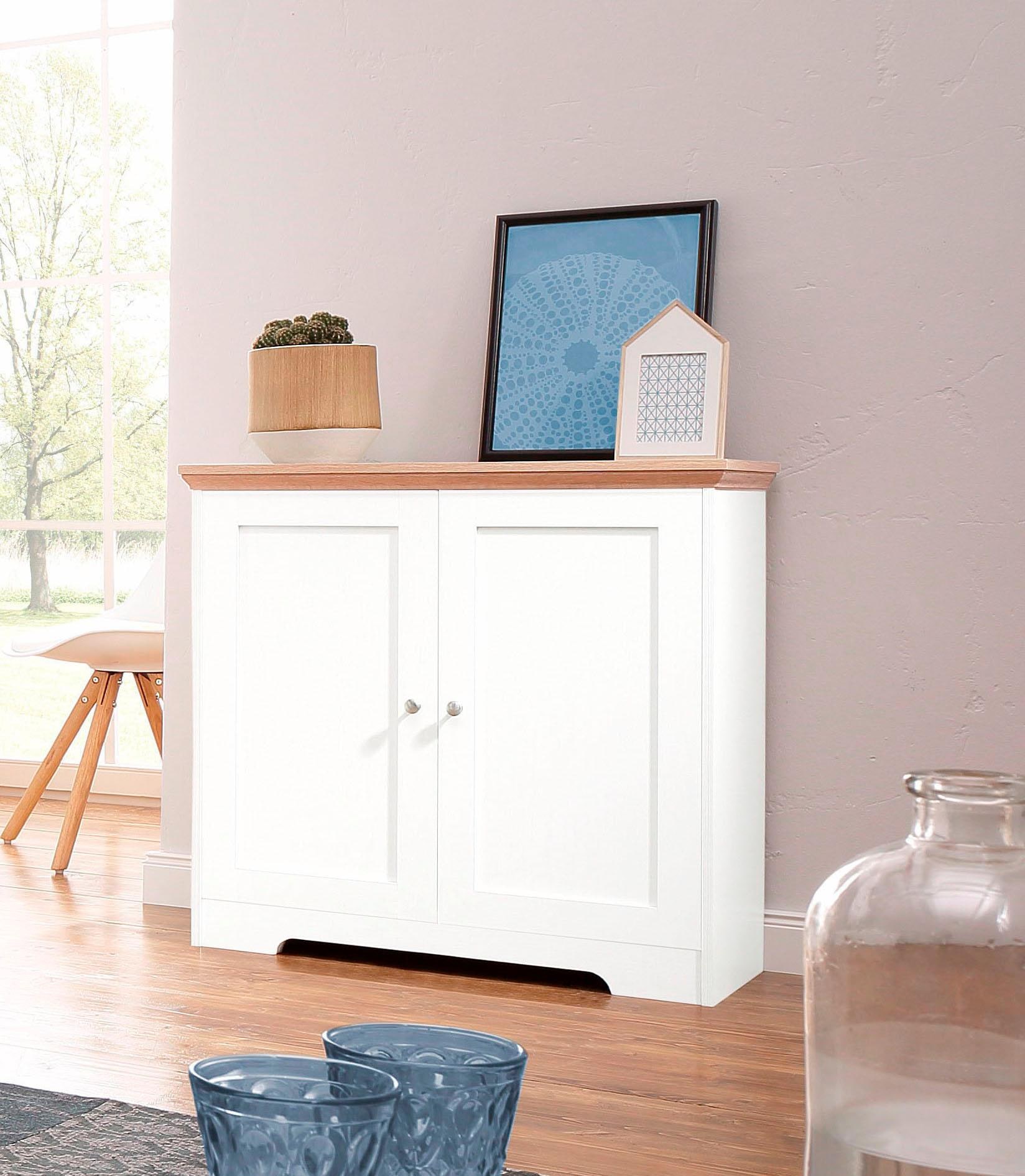 Home affaire Sideboard »Nanna«, Kommode mit einer Folien Oberfläche in Eiche-Optik, Breite 80 cm