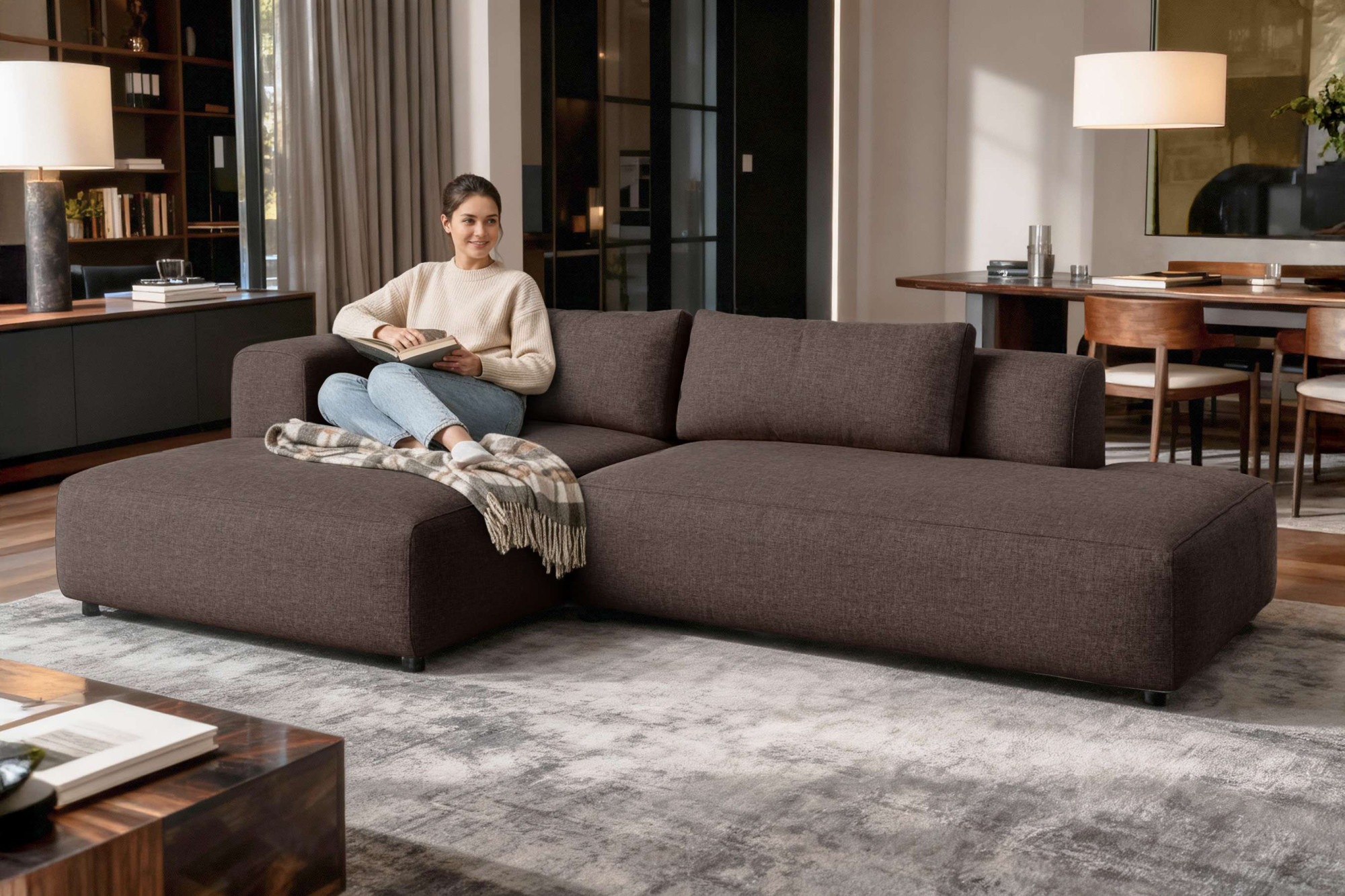 OTTO home Ecksofa »TIARRA Design-Sofa mit Ottomane recht/links bestellbar, günstig online kaufen