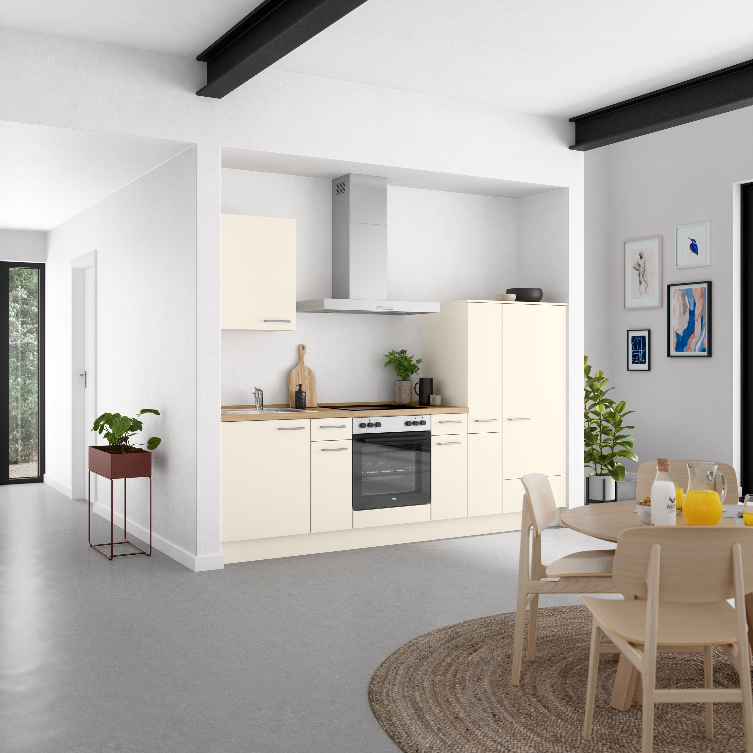 nobilia® Küchenzeile »"Touch I", NEU: individuell anpassbar mit gratis Profi-Beratung« vormontiert, Breite 270 cm, Ausrichtung wählbar, wahlw. mit E-Geräten