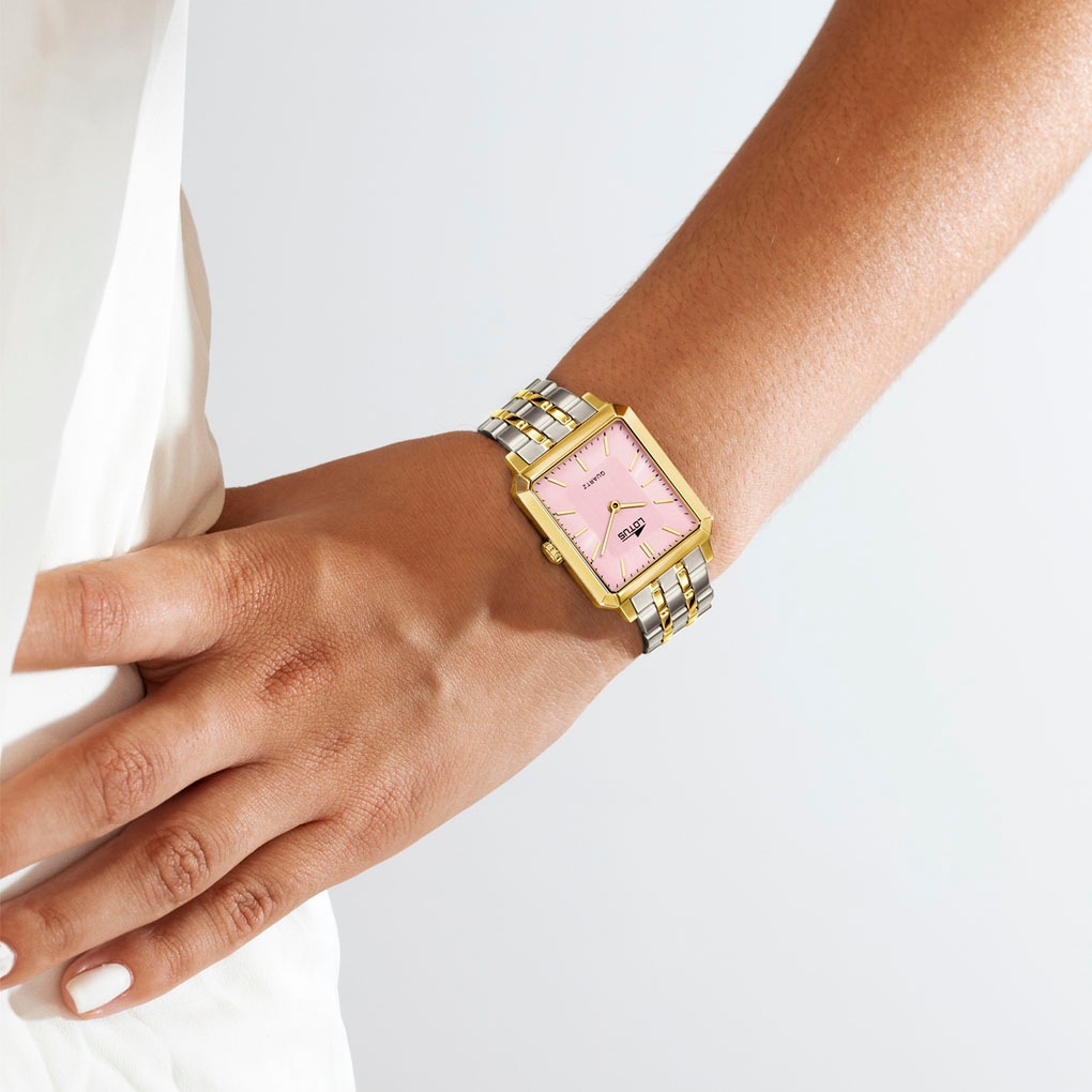 Lotus Quarzuhr »Square«, Armbanduhr, Damenuhr, Edelstahlarmband, analog