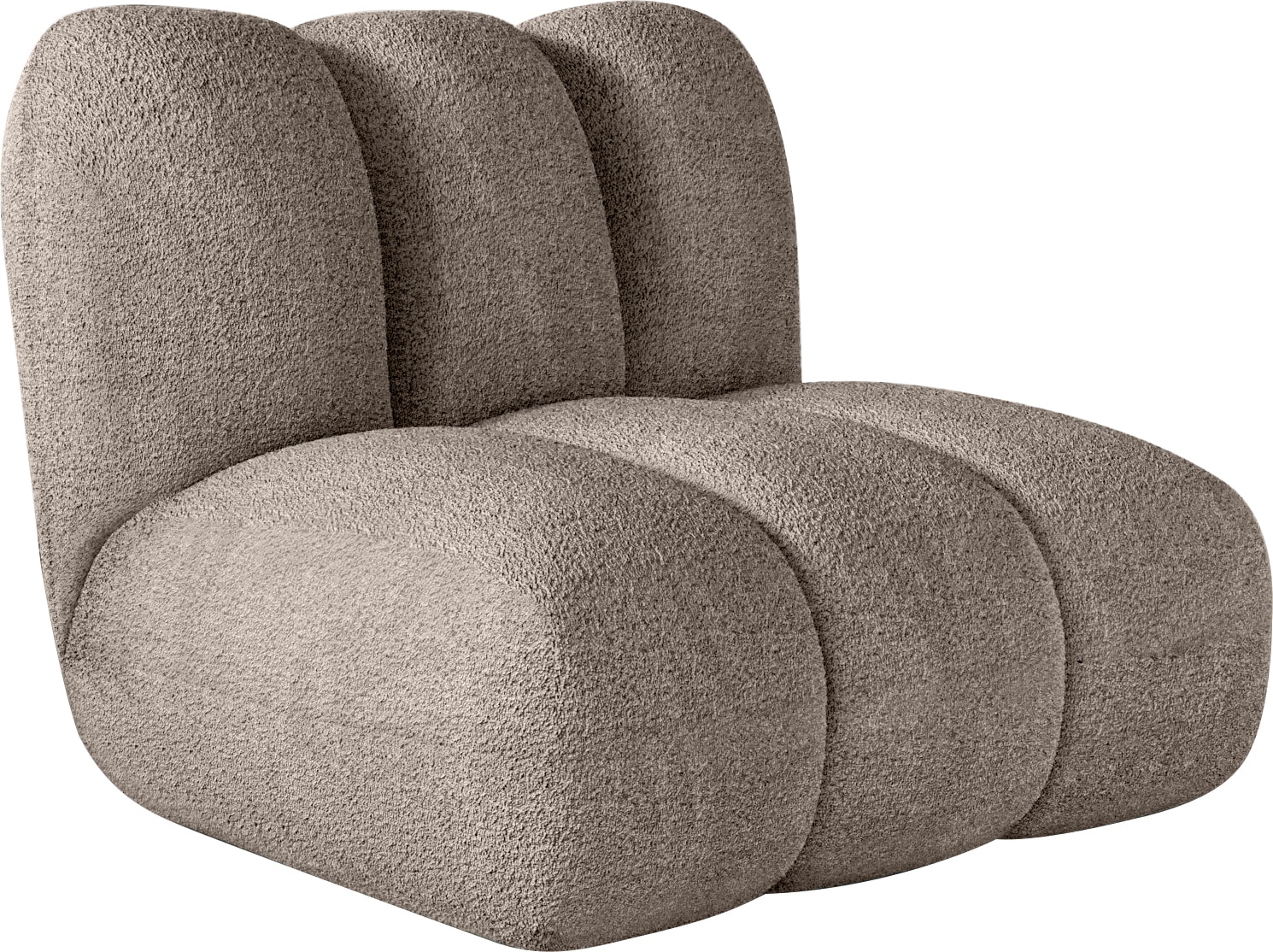 LeGer Home by Lena Gercke Sessel »Priya Loungesessel, moderne Steppung, auch in Bouclé«, perfektes Einzelstück, gemütlich und modern, B/T/H: 90/106/84 cm
