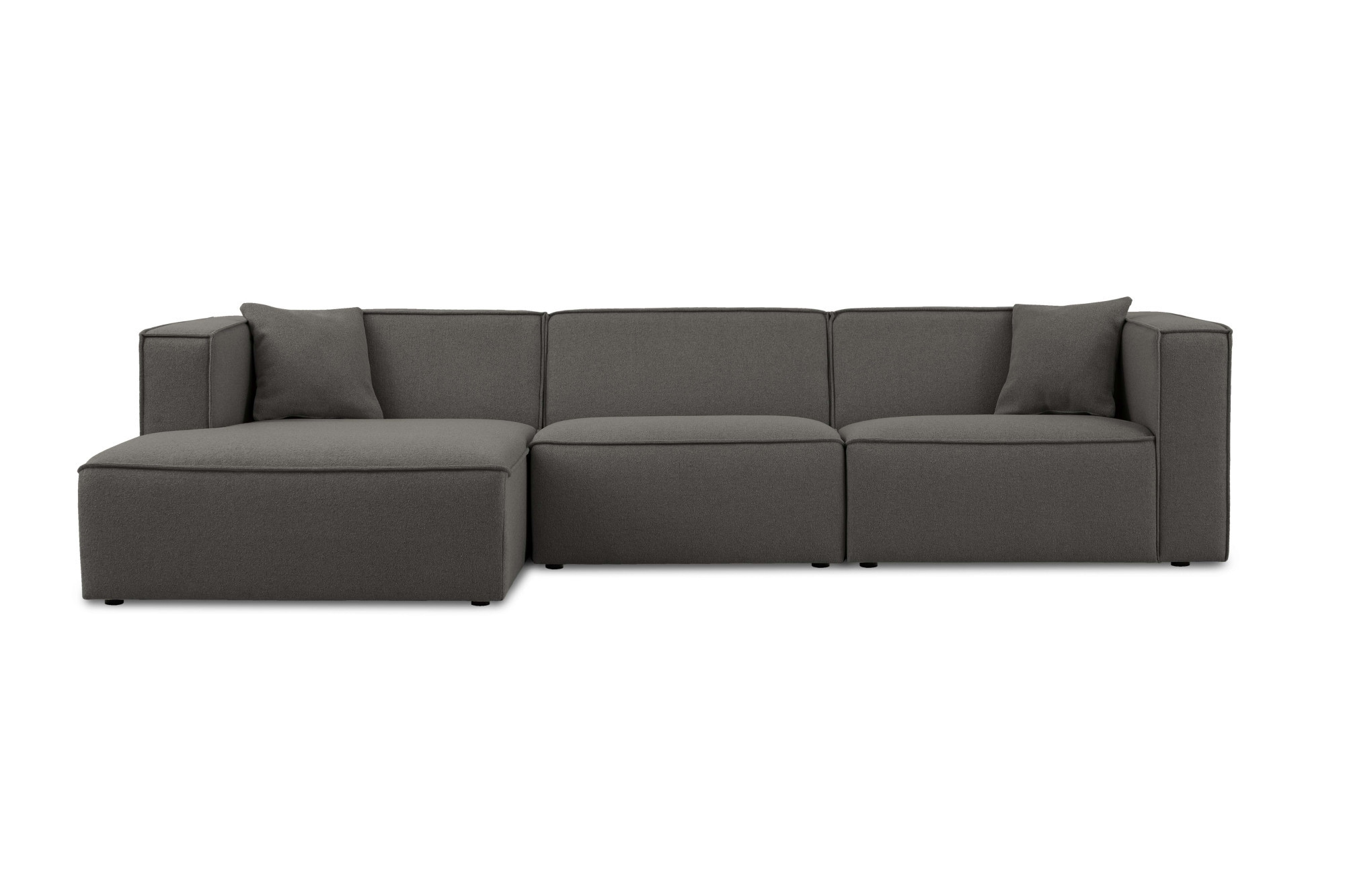 OTTO home Ecksofa »Tammie« Breite 312 cm, Webstoff fein, bodentief, mit Wellenunterfederung