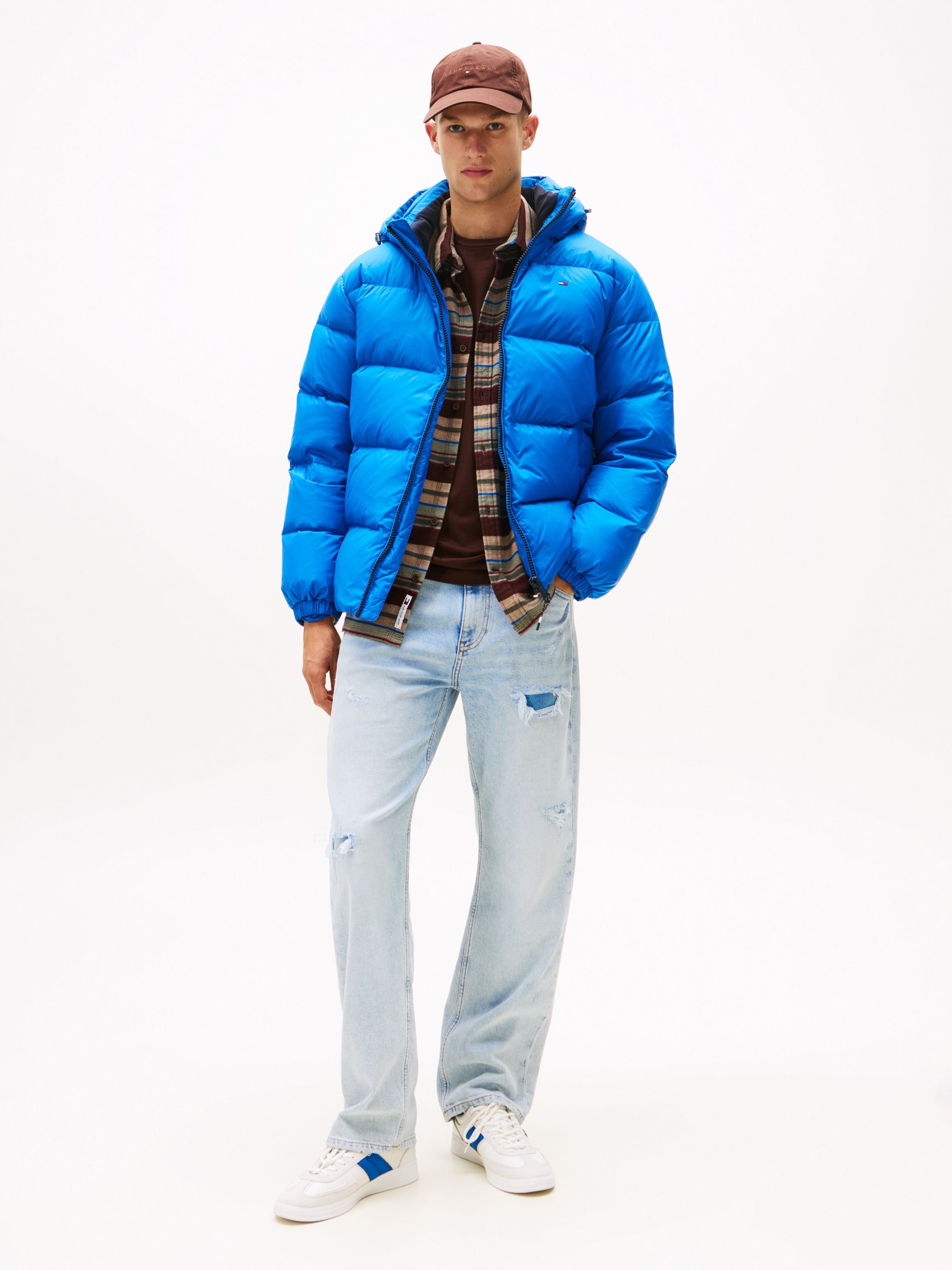 Tommy Jeans »TJM ESSENTIAL DOWN JACKET EXT« mit Kapuze Winterjacke Outdoorjacke Gefüttert 2 in 1 Jacke abnehmbare Kapuze
