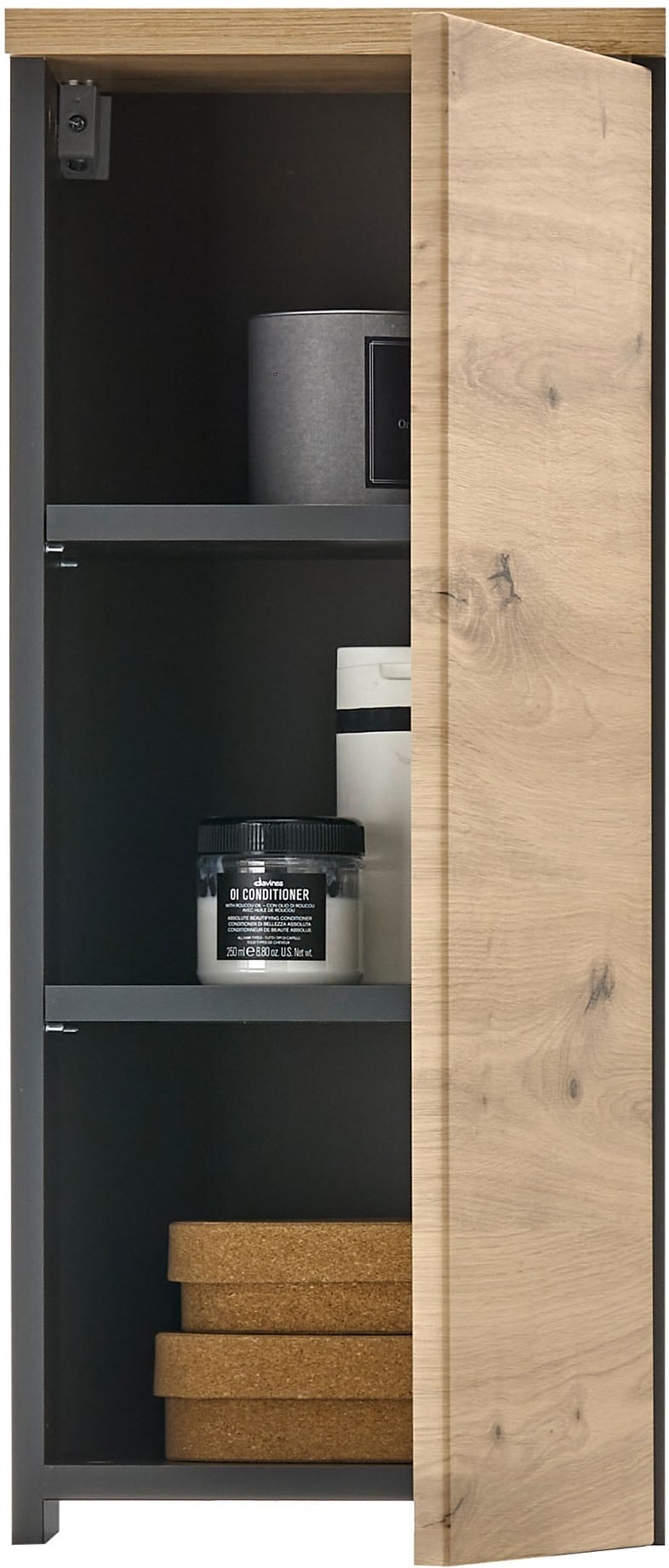 BASIC by Balculina Hängeschrank »Memphis, Badezimmerschrank BxHxT 30x70x23«, (1 St.), Breite 30 cm, Tür L/R montierbar, Softclose