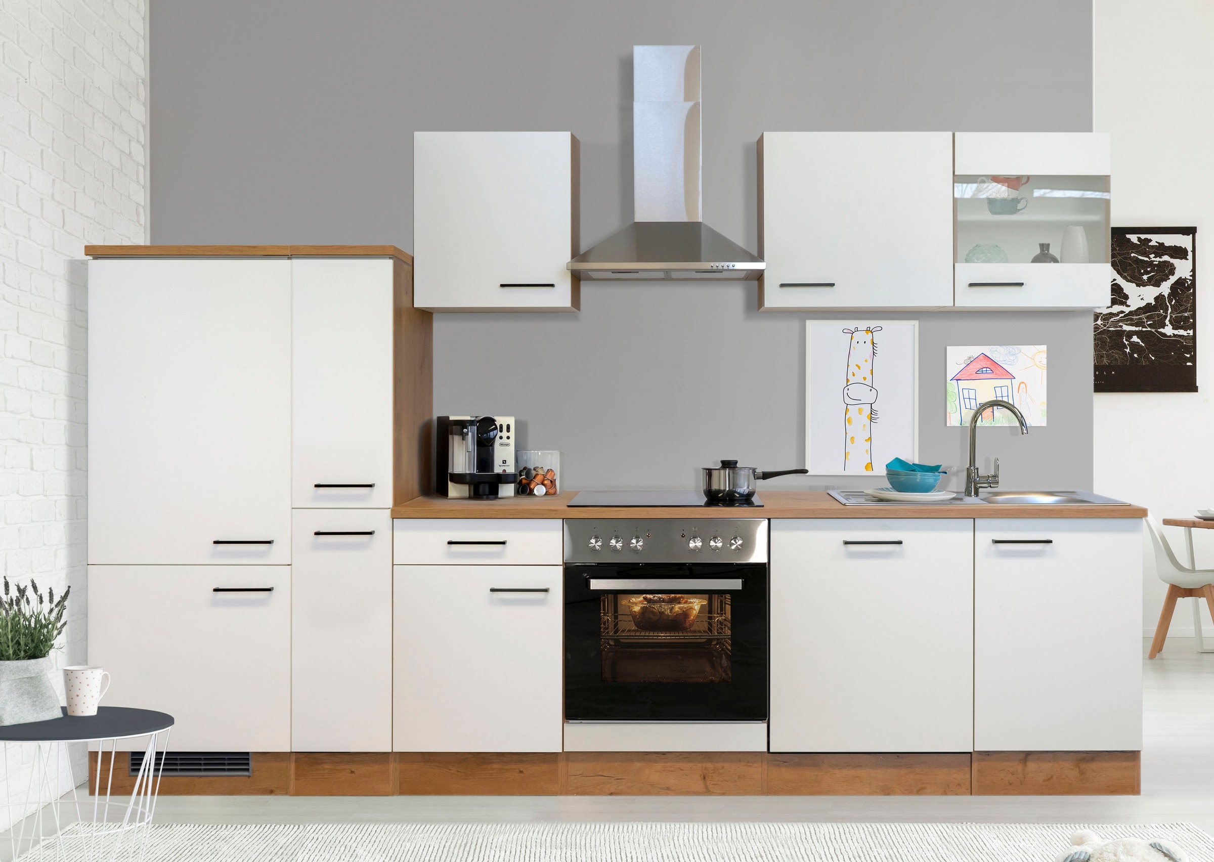 Flex-Well Küchenzeile »Vintea«, mit E-Geräten, Gesamtbreite 310 cm