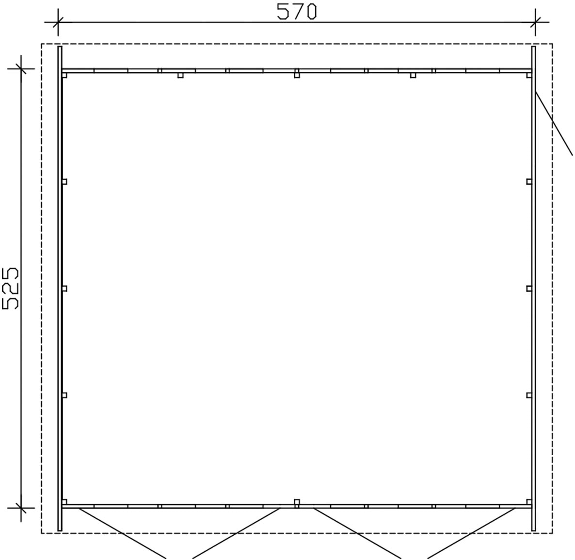 Skanholz Garage »Varberg 3«, 570 x 525 cm