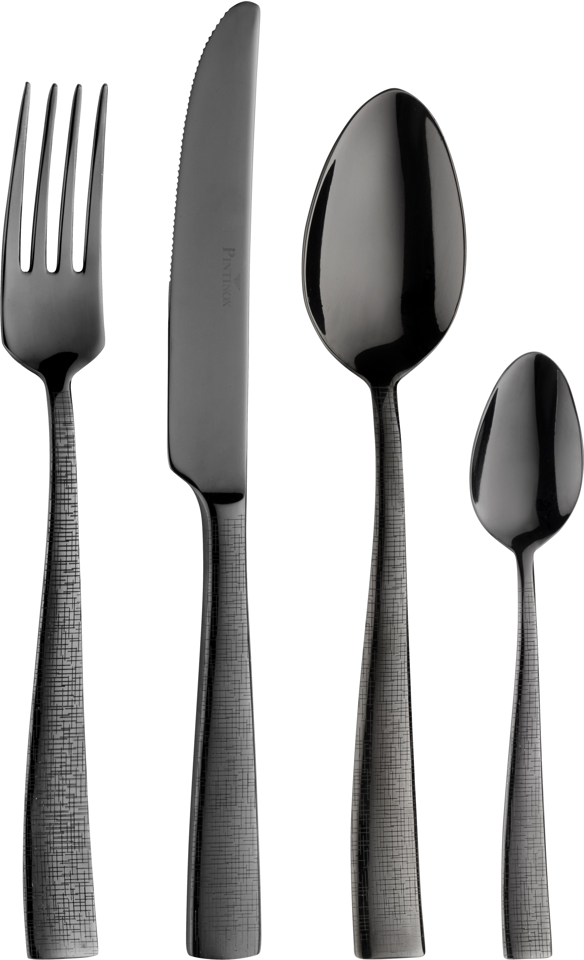 PINTINOX Besteck-Set »Palace Treasure TXT Titan« geläserter Griff günstig online kaufen