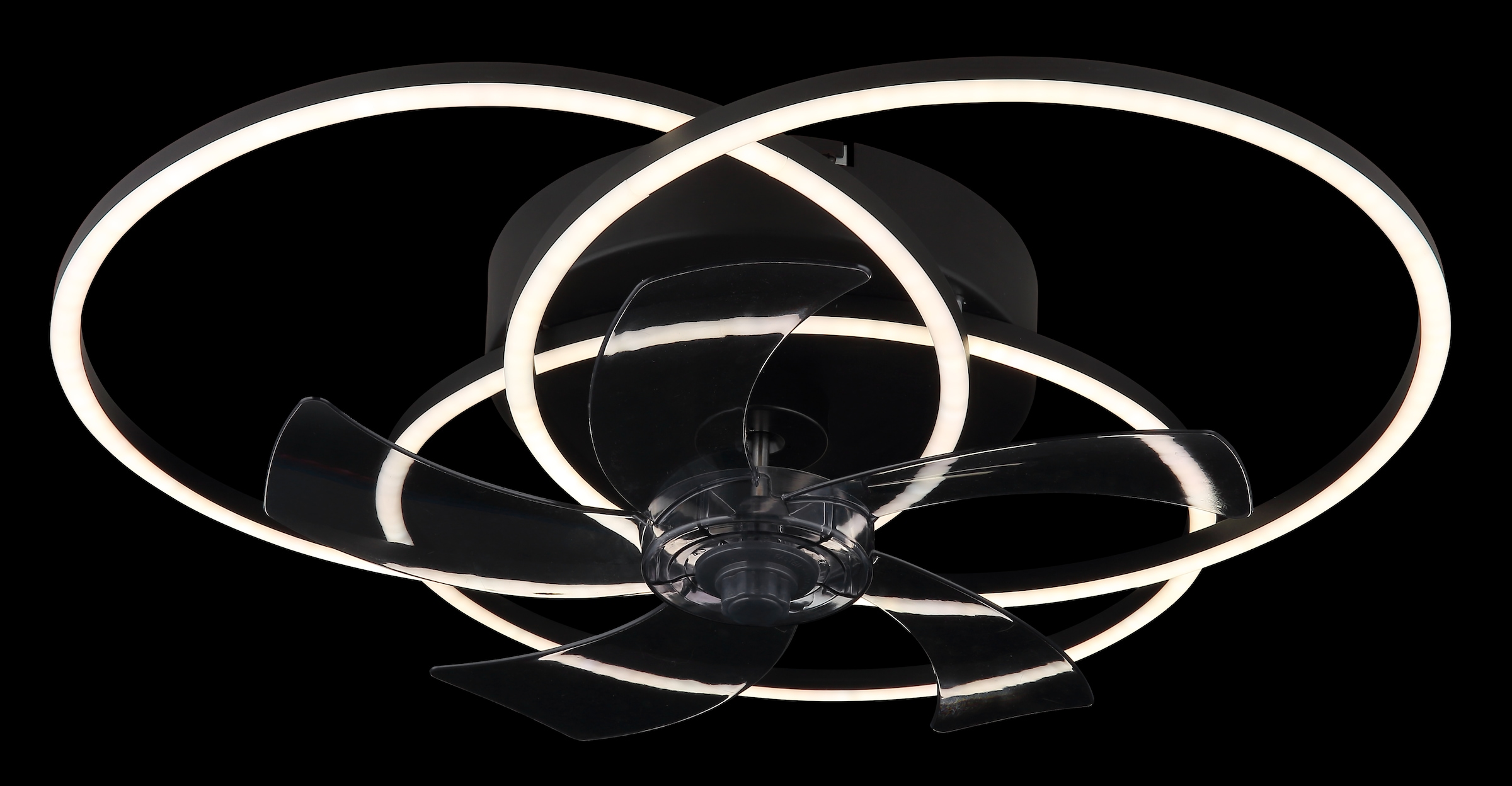 GLOBO LIGHTING Deckenleuchte »ALIA«, Leuchtmittel LED-Modul | LED fest integriert, Deckenventilator Metall schwarz matt, LED