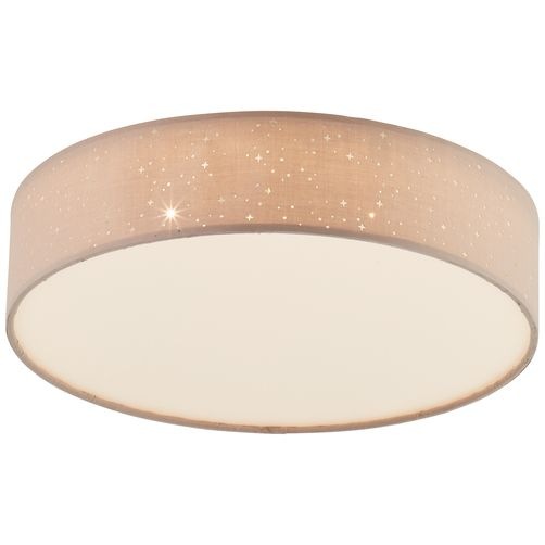 Brilliant Deckenleuchte »Baska«, 1 flammig, Ø 38 cm, Stoffschirm Sternenhim günstig online kaufen