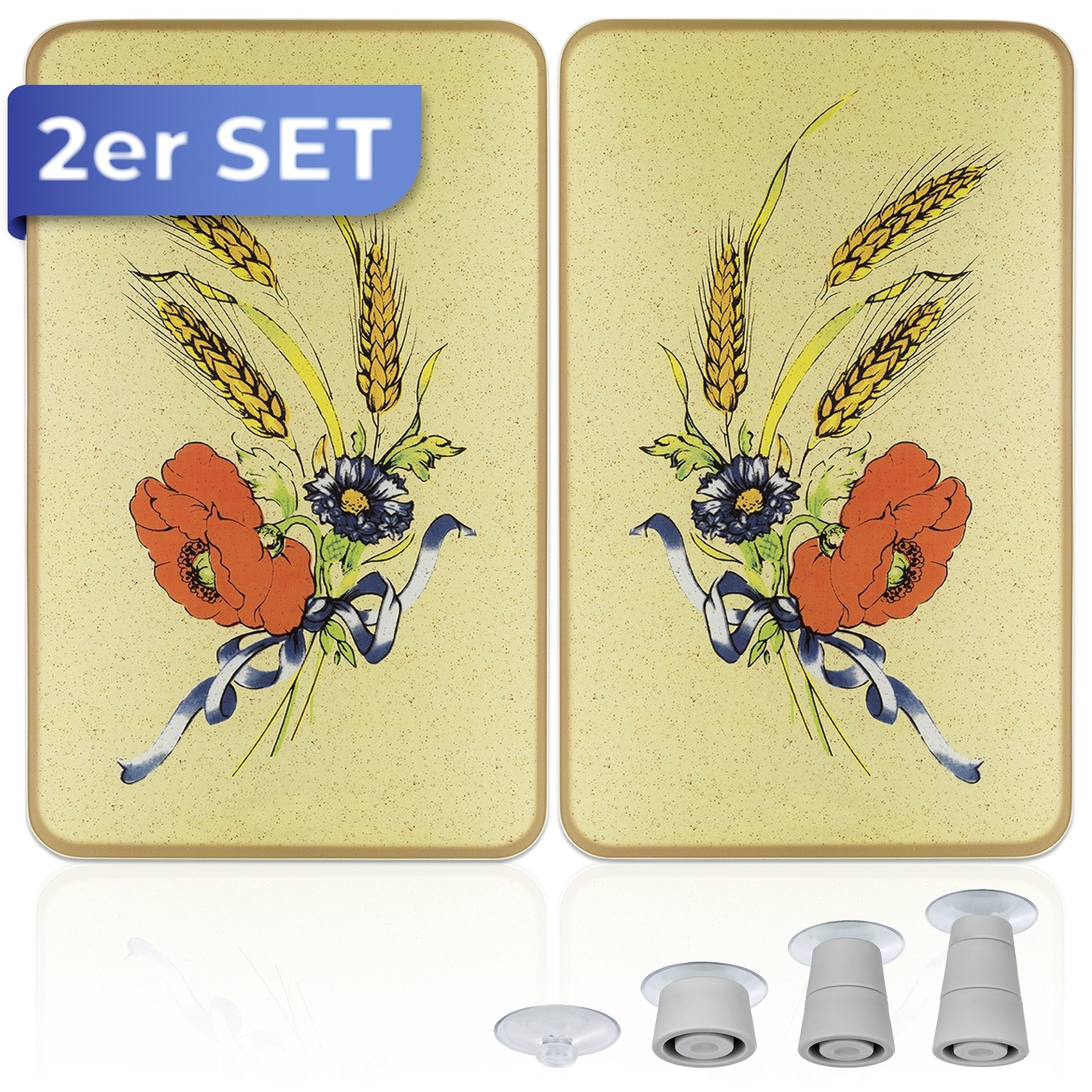 Maximex Herd-Abdeckplatte »Universal Modell Kornblumen«, (Set, 2 tlg.), Her günstig online kaufen