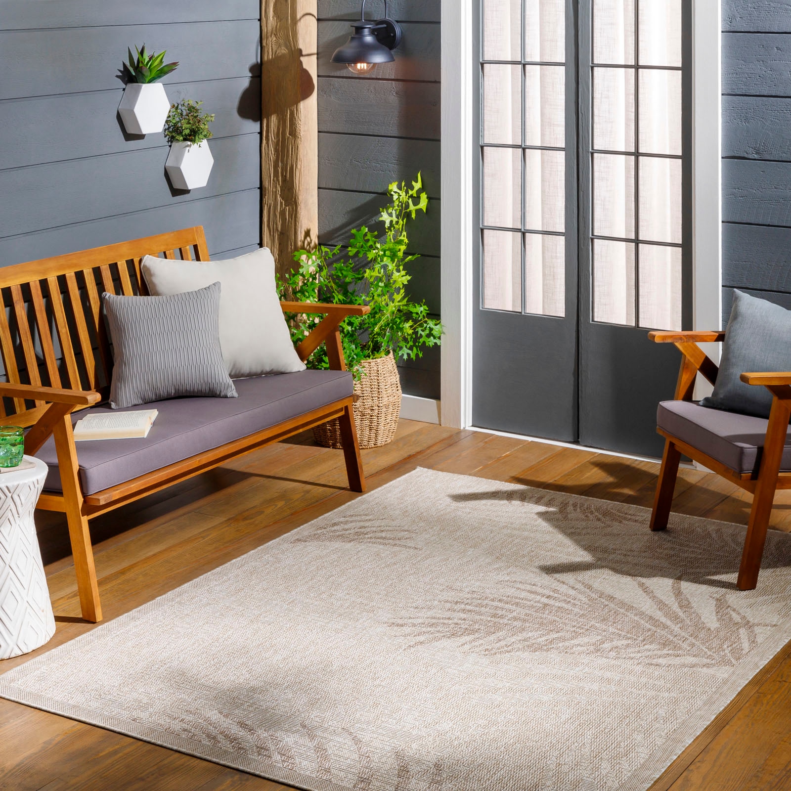 Livabliss Teppich »LINZ«, rechteckig, 4 mm Höhe, Teppich In- /Outdoor Boho Jute-Optik, Balkon, Terrasse, Garten, Beige