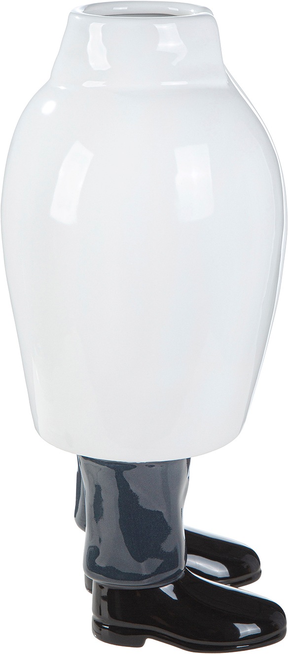 GILDE Tischvase »Vase Mann Mr. weiß H. 34 cm« Vase, Mr., Gesichtsvase, humorvoll, maskulin, Geschenkidee