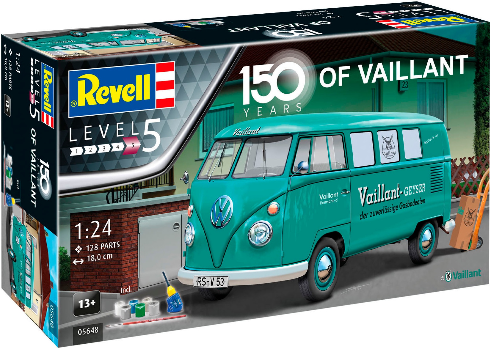 Revell® Modellbausatz »Geschenkset VW T1 Bus 150 Jahre Vaillant« Made in Europe
