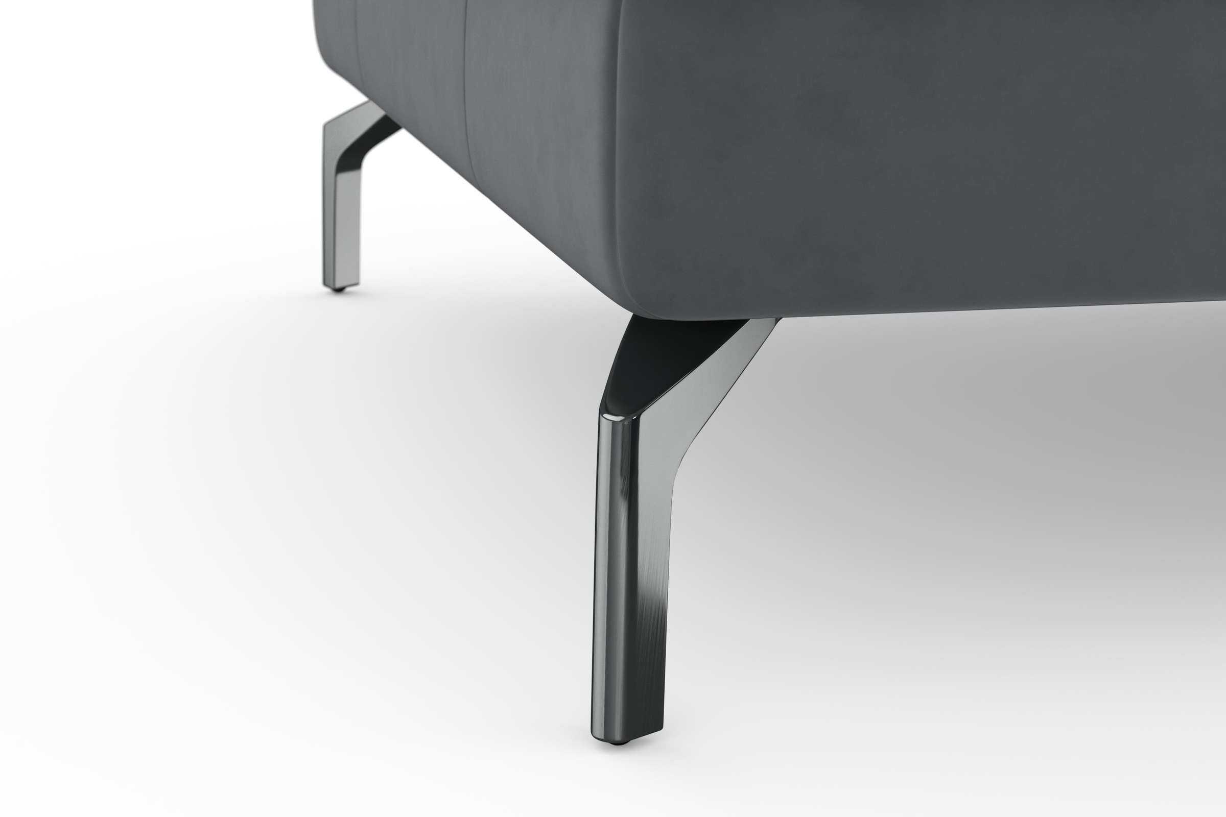 sit&more Ecksofa »Bendigo L-Form«, inklusive Sitztiefenverstellung, Bodenfreiheit 15 cm, 2 Fußfarben