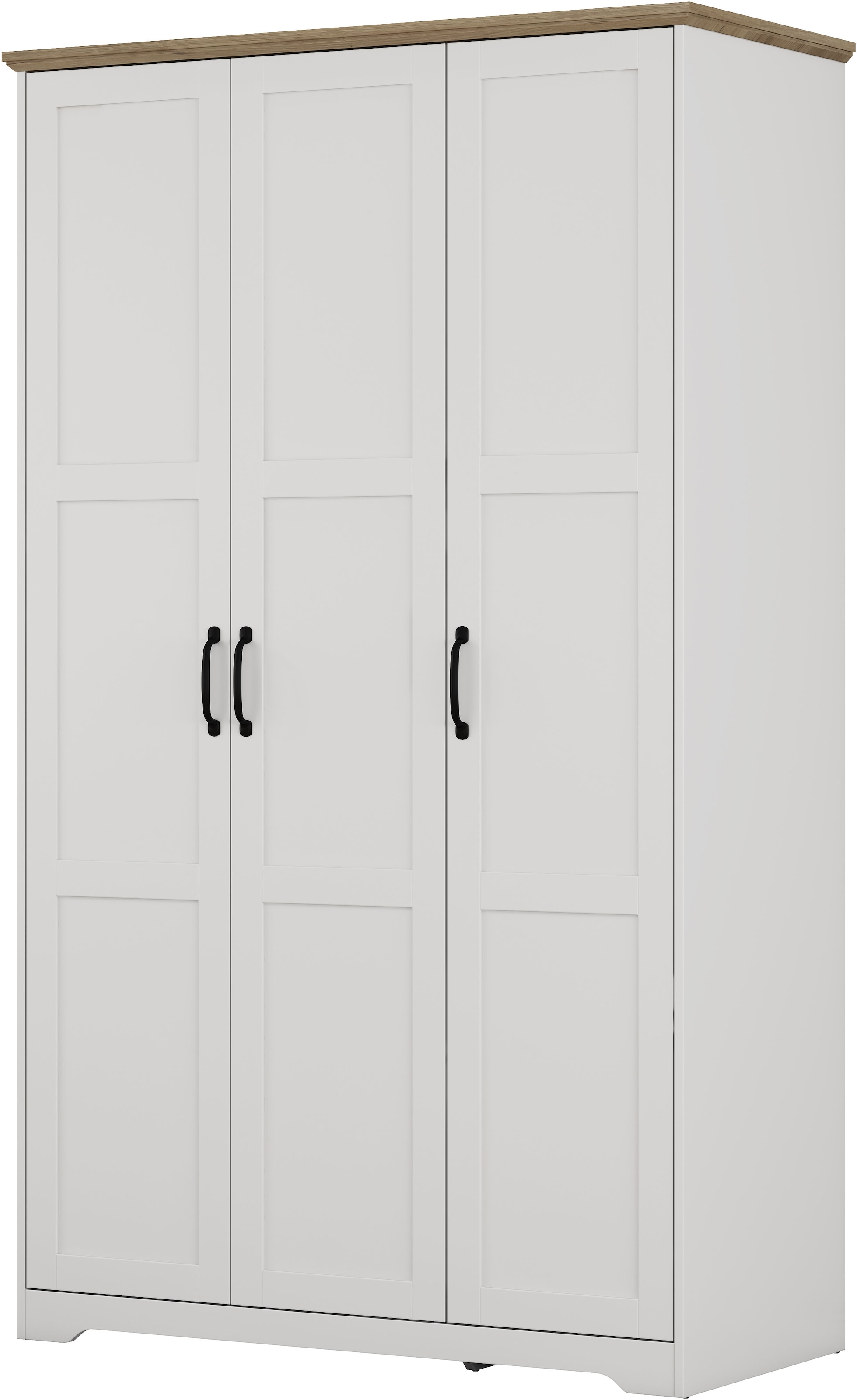 OTTO home Kleiderschrank »Emmilia Schrank Schlafzimmerschrank im Landhaus Design« Mit vielen Einlegeböden und Softclose,  Landhaus Schrank mit  3 Türen Breite 113,4cm, Höhe 2m